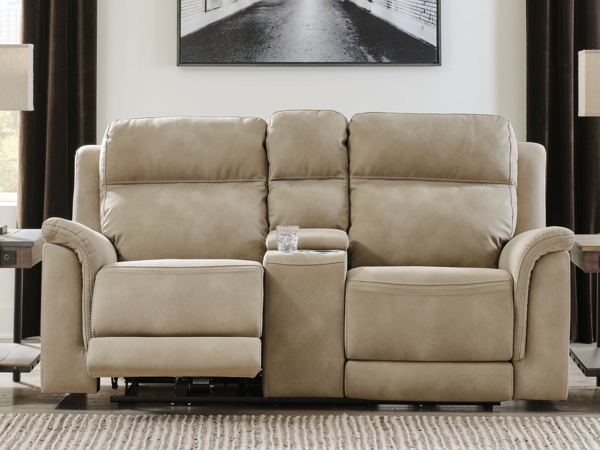 Next-Gen Durapella - Reclining Power Loveseat With Console
