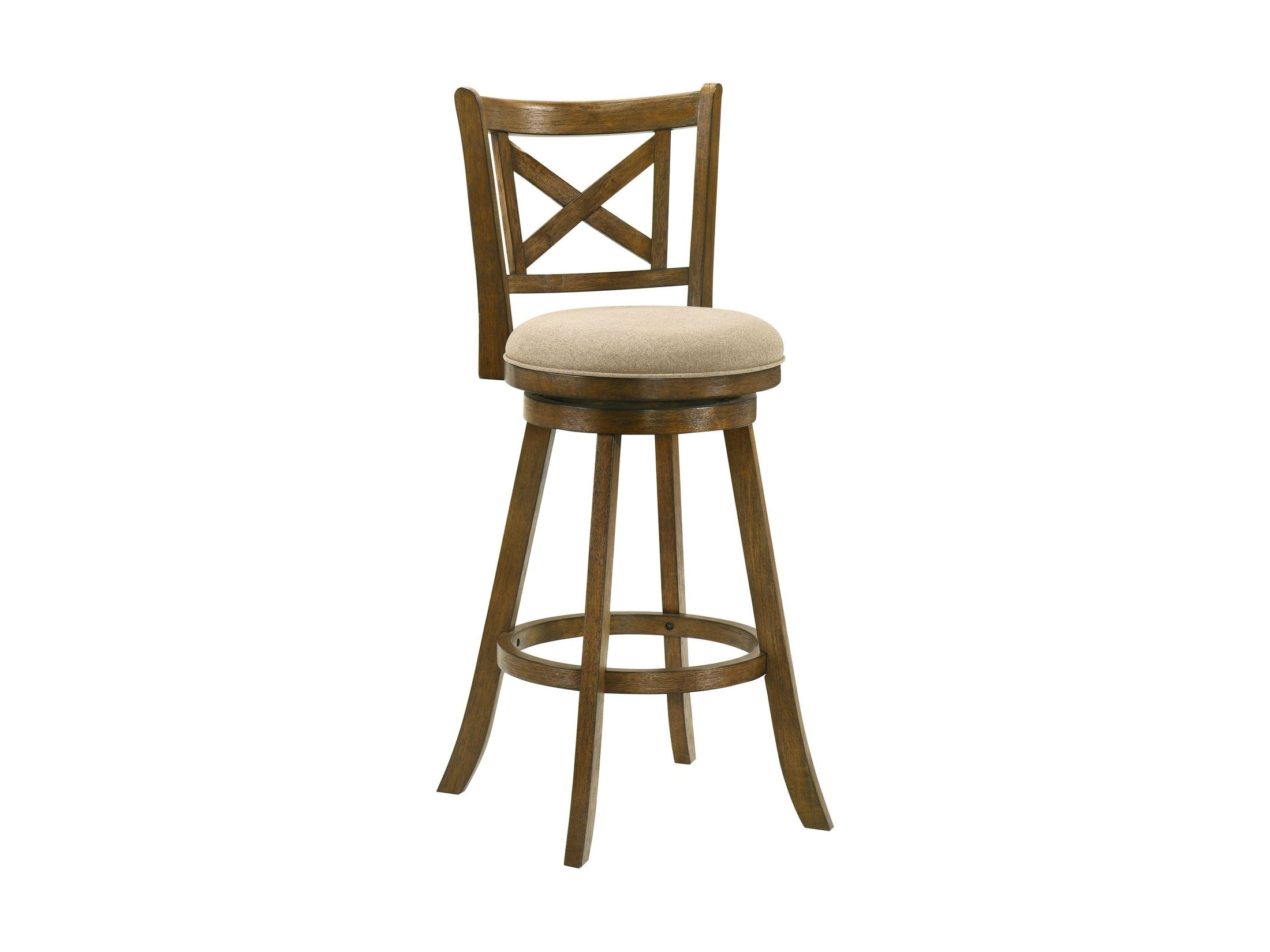 Kodi - Modern Farmhouse Swivel Wood Bar Height Kitchen Bar Stool