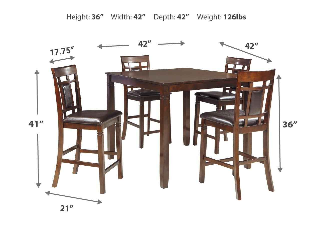 Bennox - DRM Counter Table Set (Set of 5) - Brown