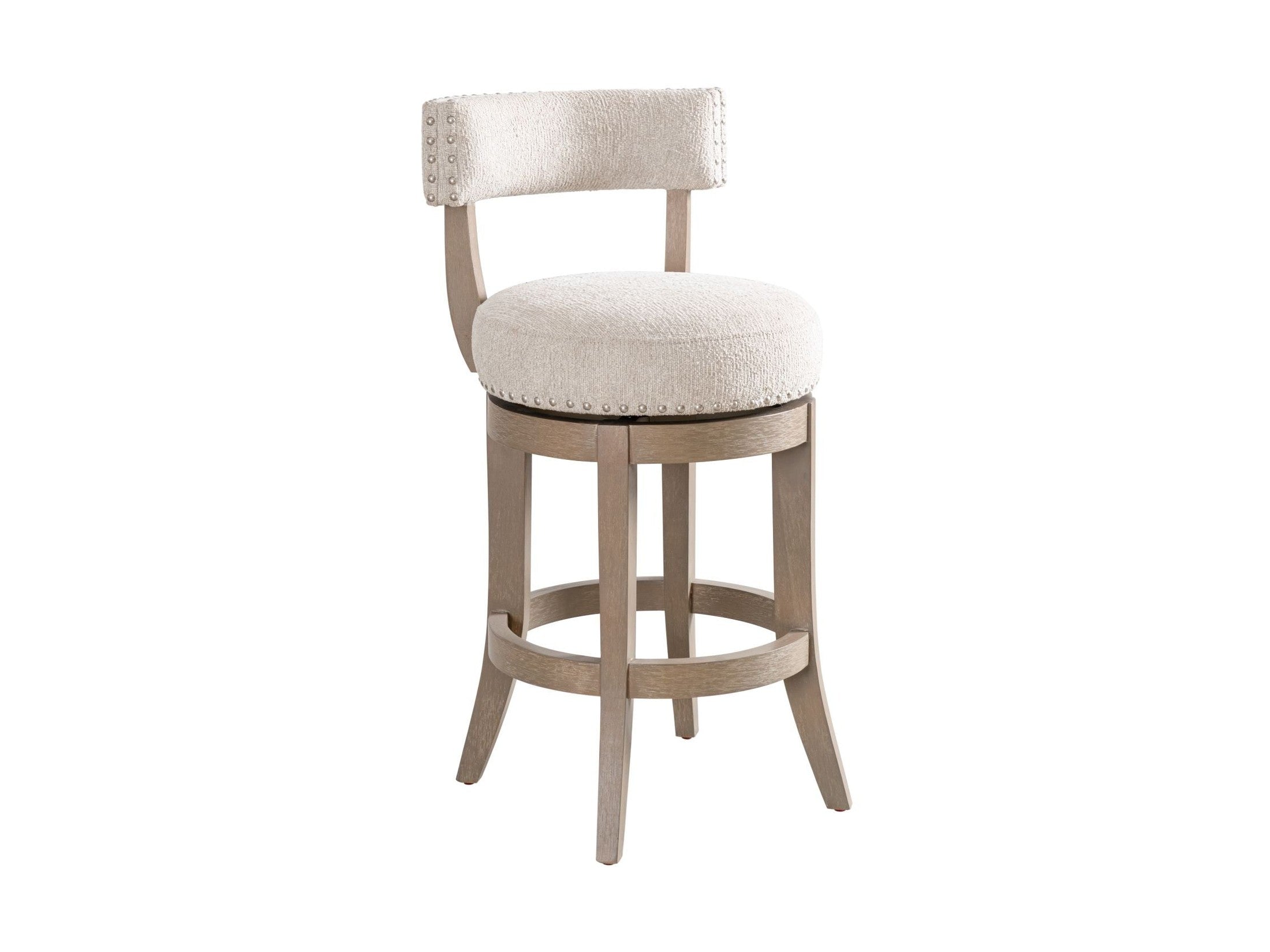 Mystic - Solid Wood Upholstered 26" Counter Height Swivel Barstool