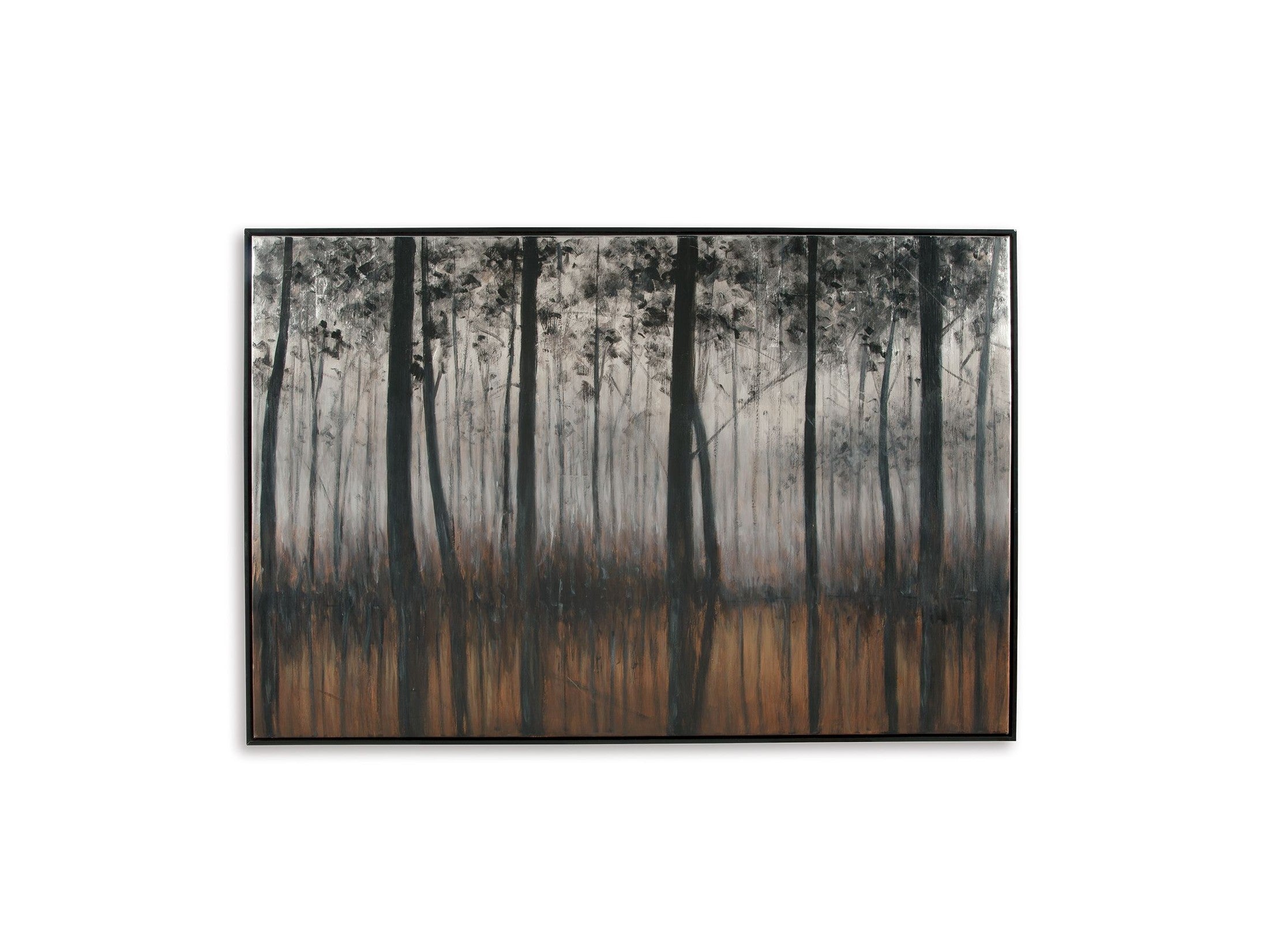 Philyra - Wall Art - Black / Orange / Silver