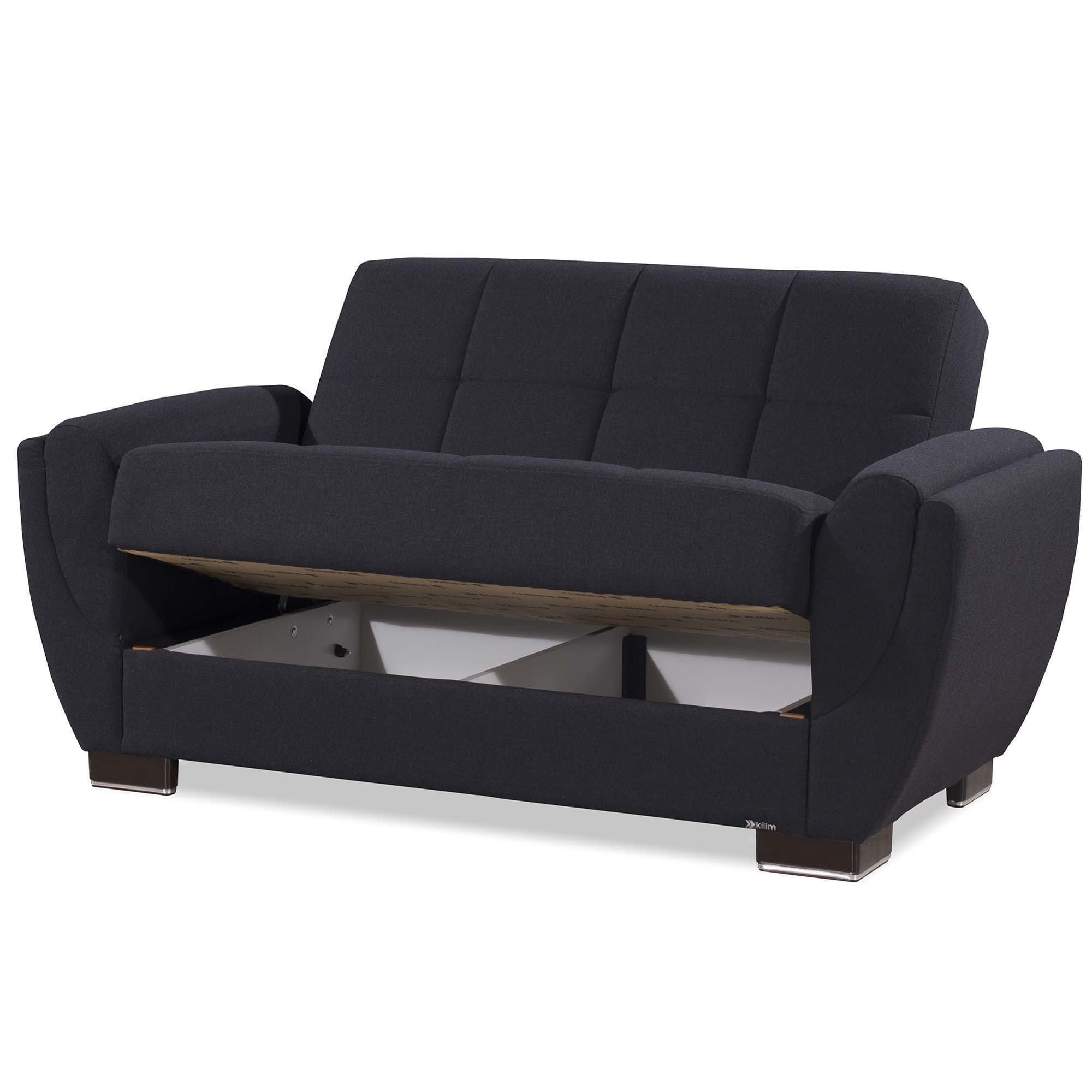 Ottomanson Armada Air - Upholstered Convertible Loveseat With Storage - Polyester