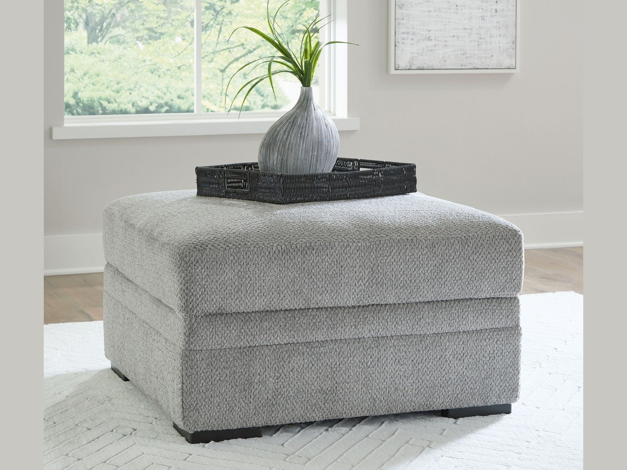 Casselbury - Ottoman With Storage - Cement