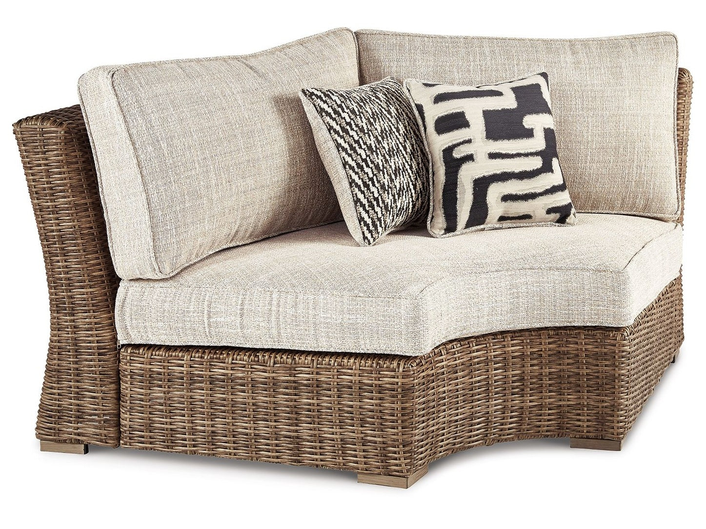 Beachcroft - Curved Corner Chair w/Cushion - Beige