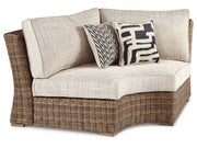 Beachcroft - Curved Corner Chair w/Cushion - Beige
