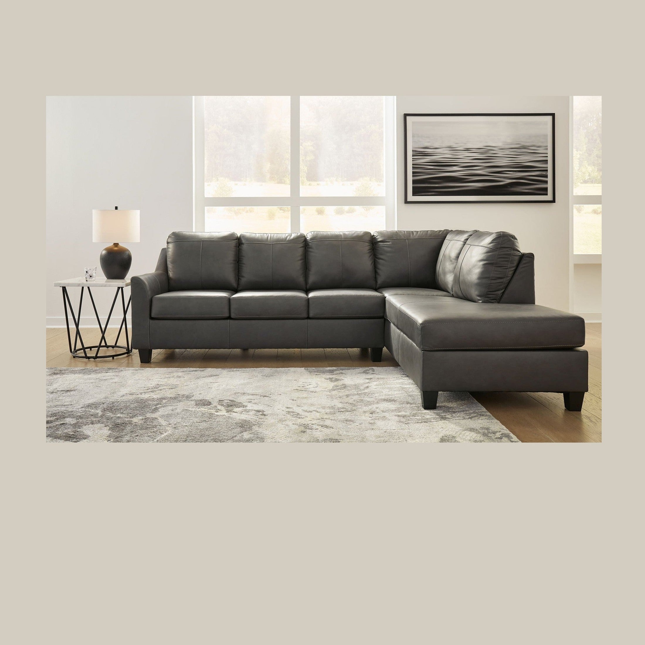 Valderno - 2-Piece Sectional With Raf Corner Chaise - Fog