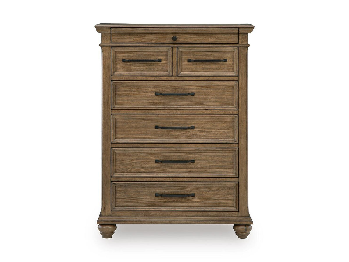 Karallin - Seven Drawer Chest - Medium Brown