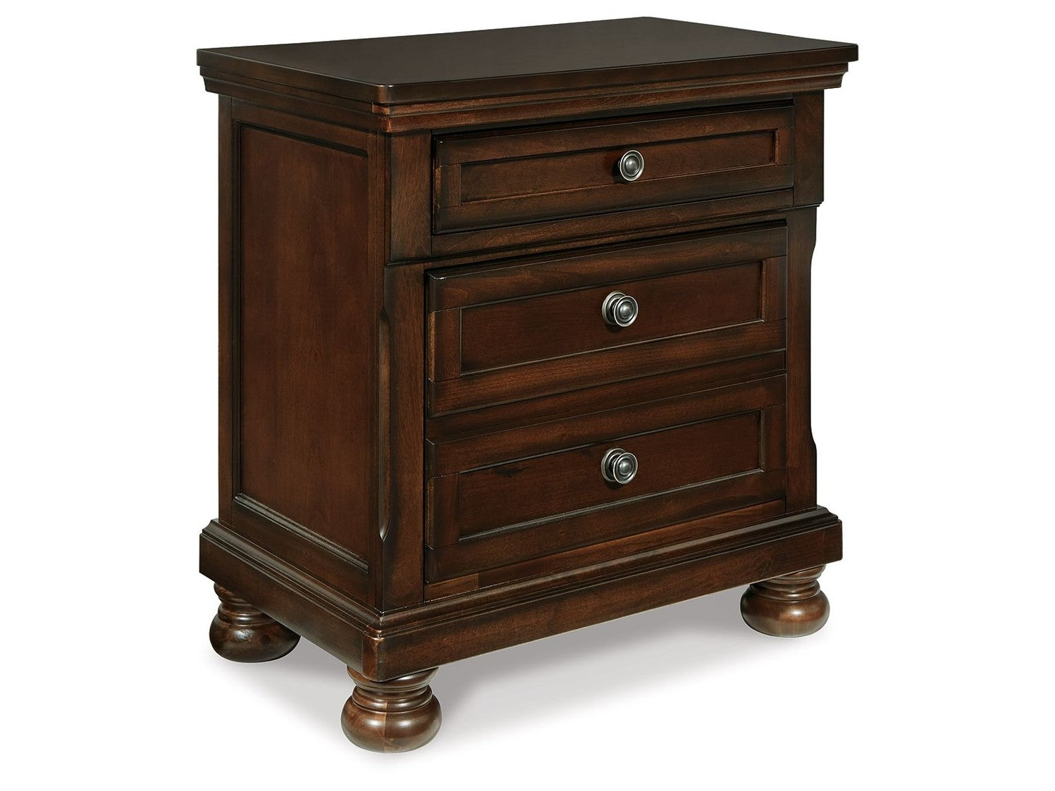 Porter - Two Drawer Night Stand - Dark Brown