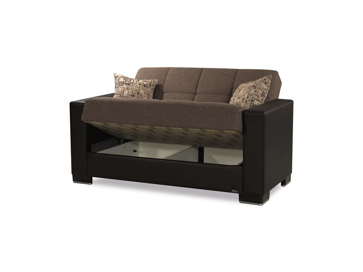 Ottomanson Armada - Upholstered Convertible Loveseat With Storage - Polyester
