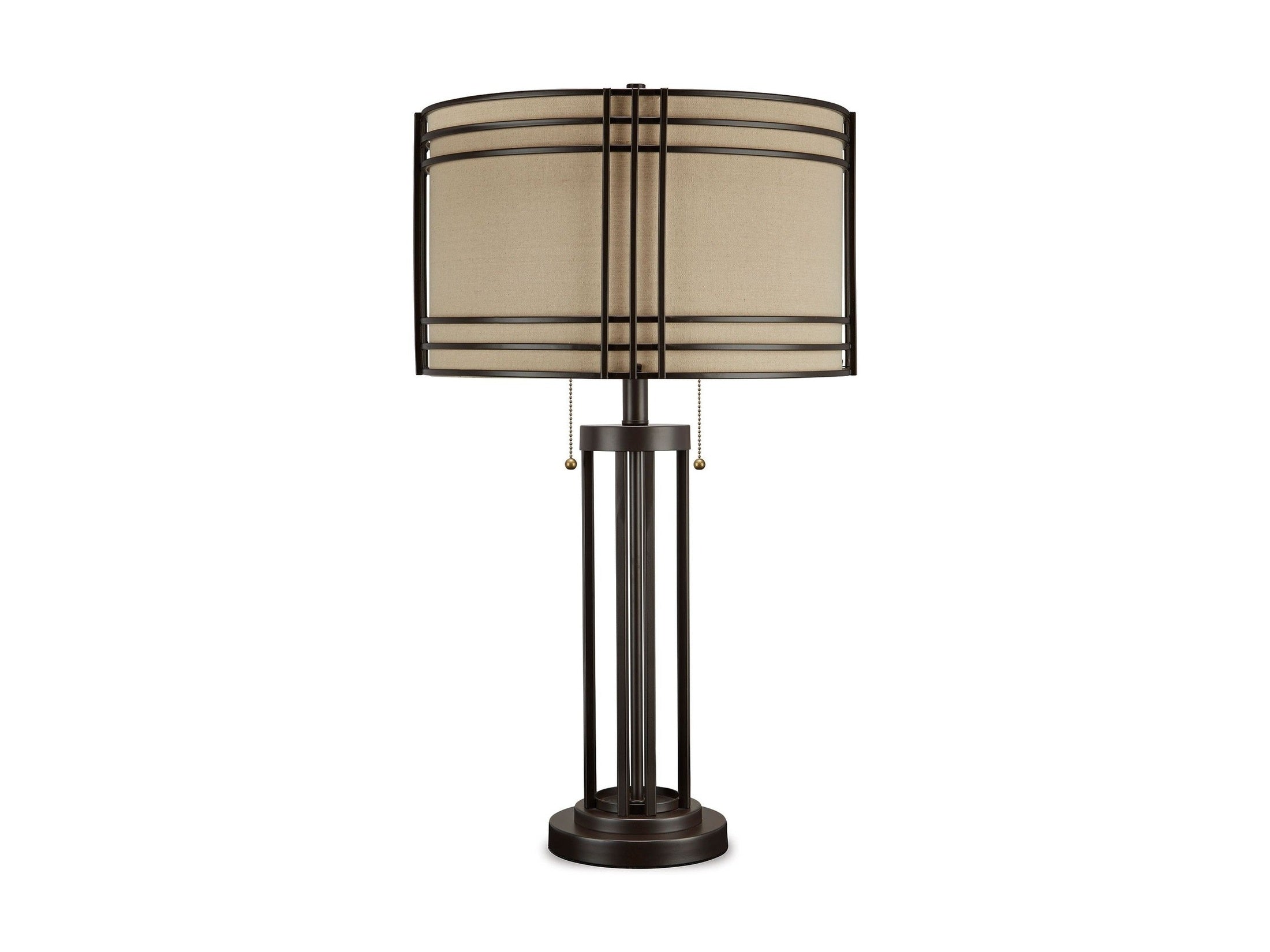 Hanswell - Metal Table Lamp  - Dark Brown