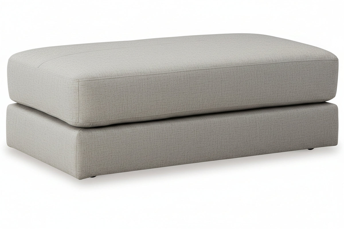 Gray ottoman on a white background