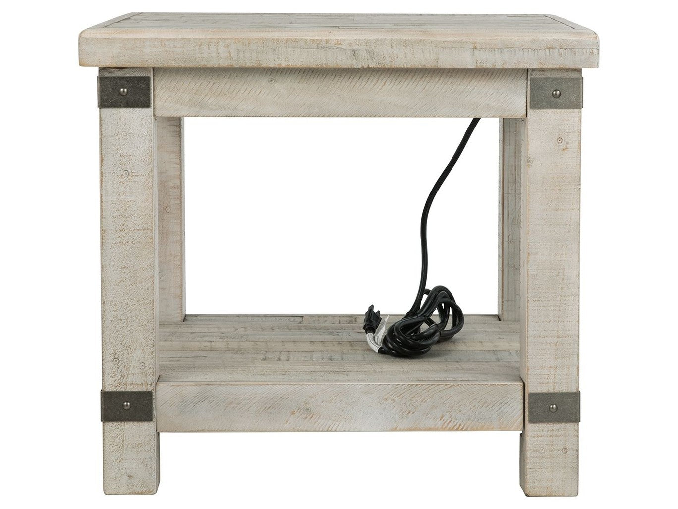 Carynhurst - Rectangular End Table - White Wash Gray