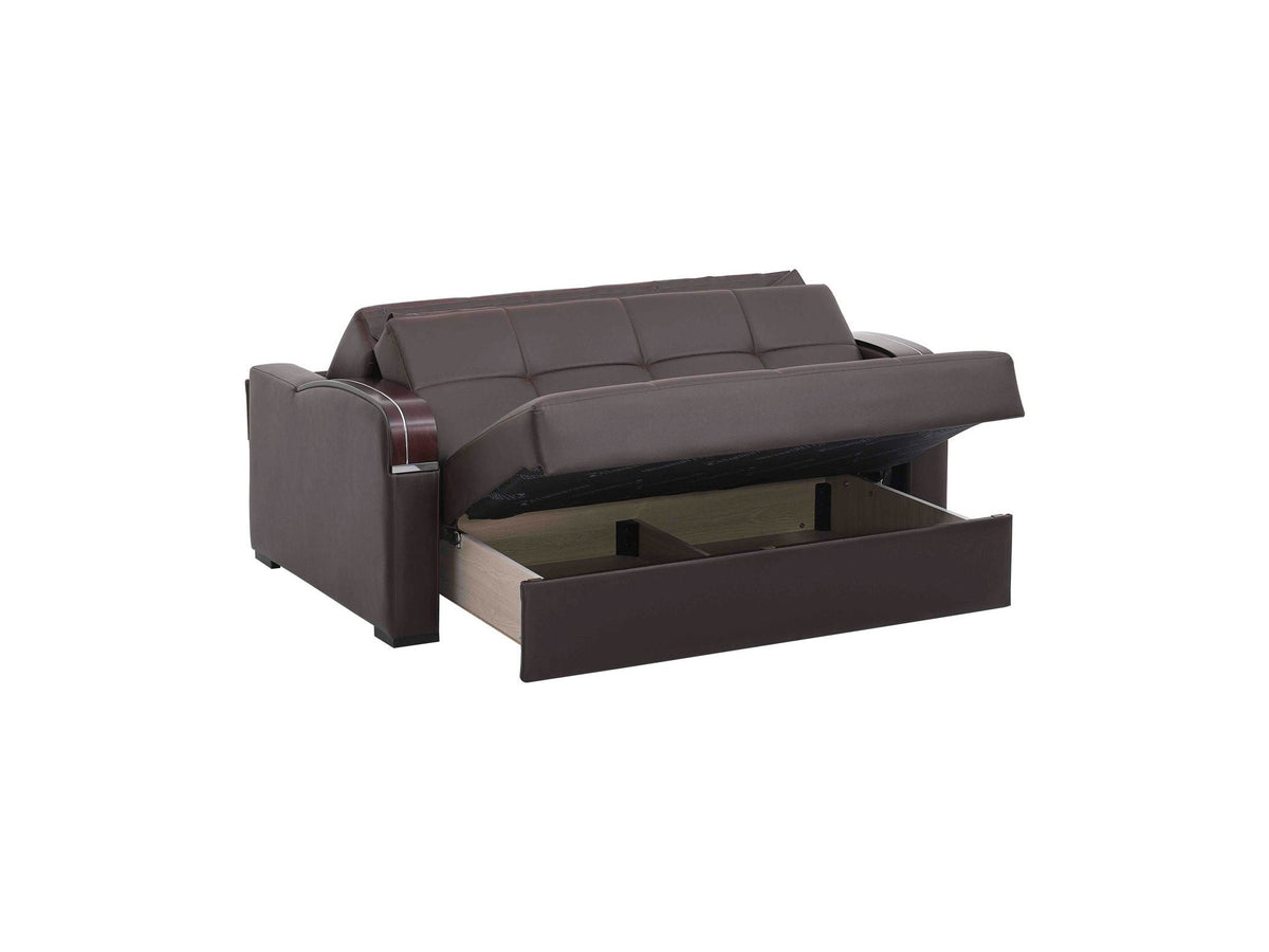 Ottomanson Sleep Plus - Upholstered Convertible Loveseat With Storage