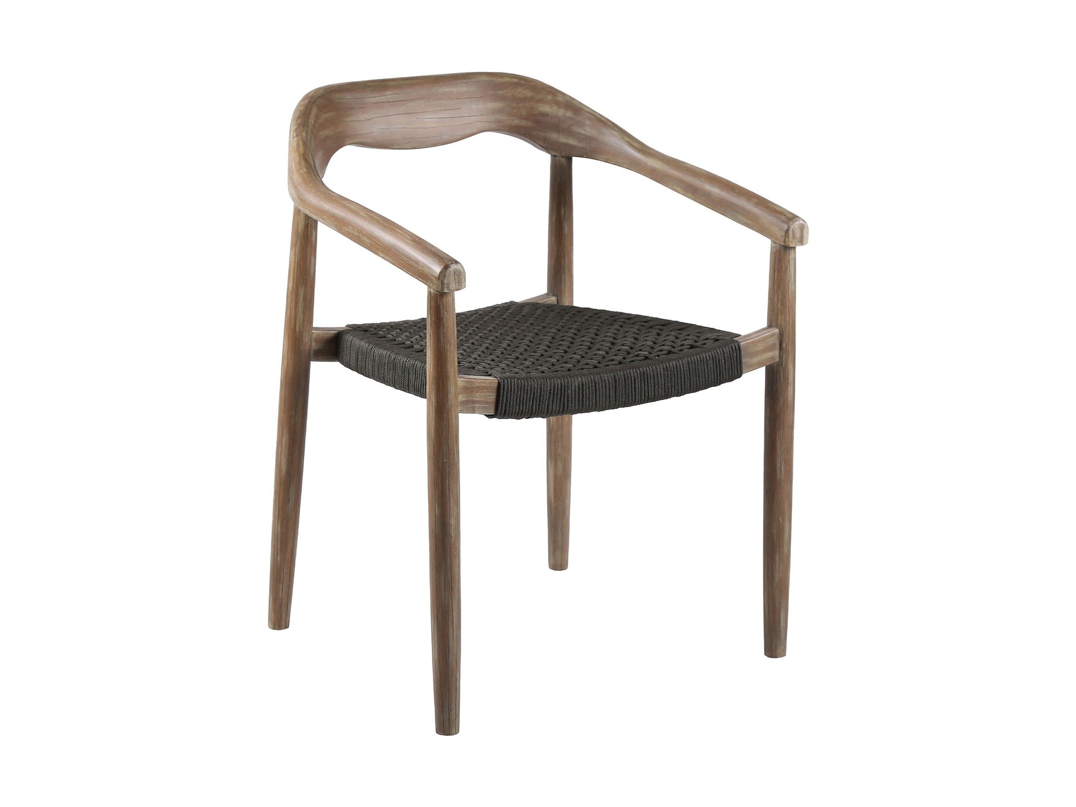 Santo - Indoor / Outdoor Stackable Dining Chair (Set of 2) - Eucalyptus / Charcoal