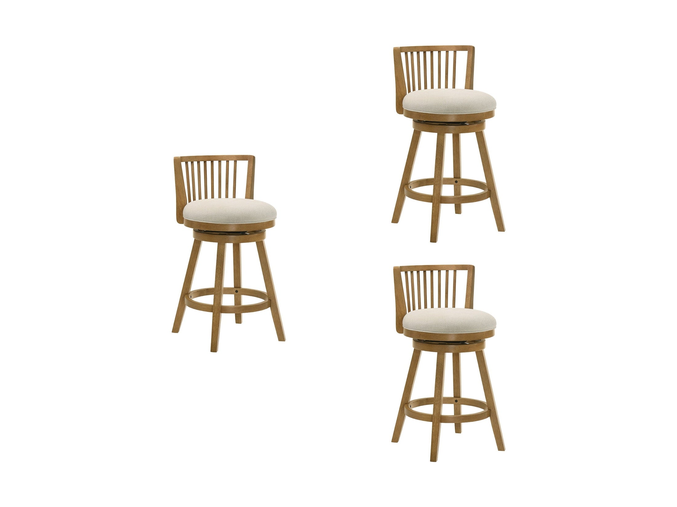 Harper - 26" Amber Glow Counter Height Rubberwood Swivel Barstool