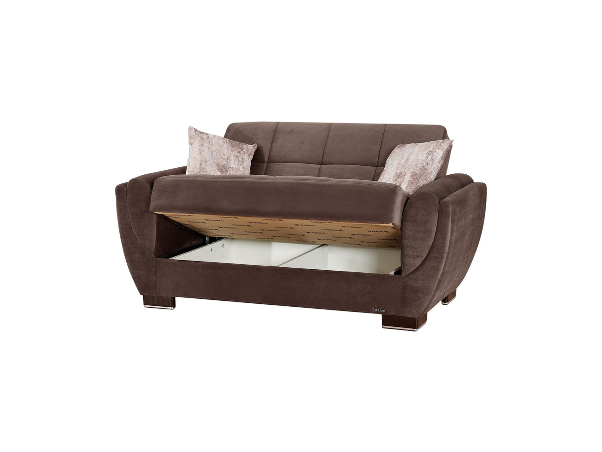 Ottomanson Armada Air - Upholstered Convertible Loveseat With Storage - Microfiber