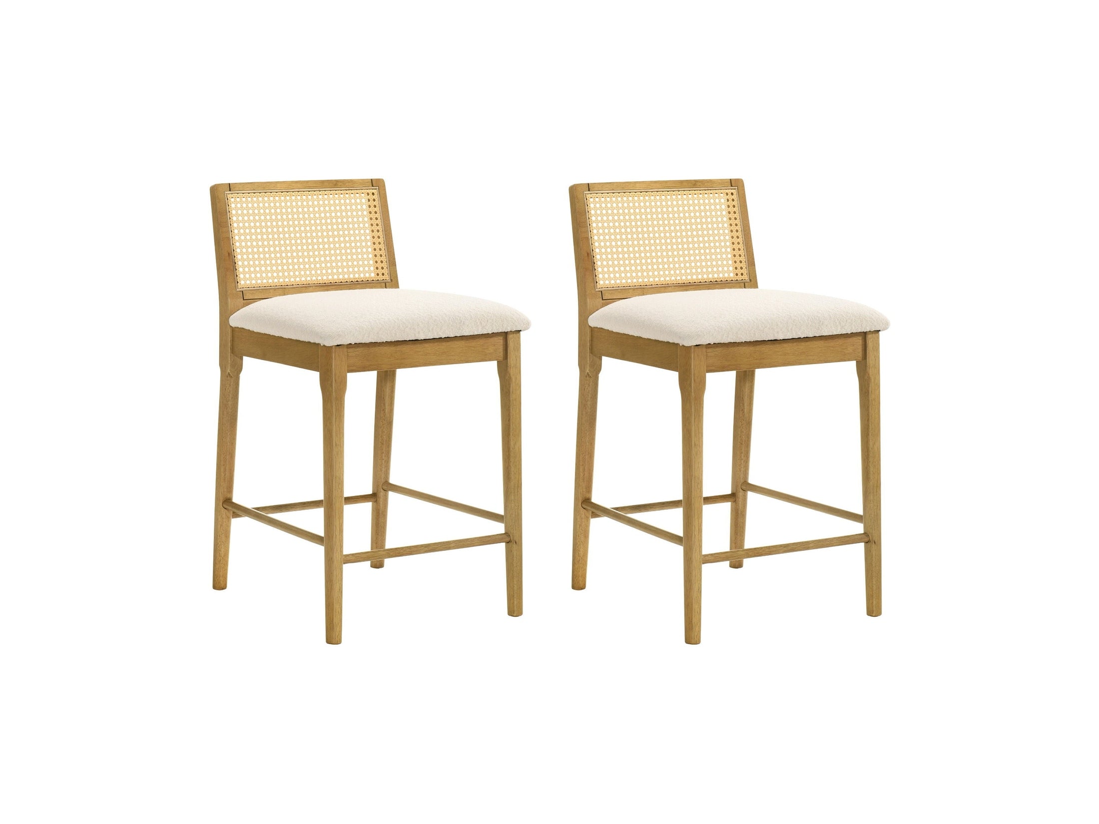 Tobias - Coastal Modern Wood Counter Height Kitchen Bar Stool
