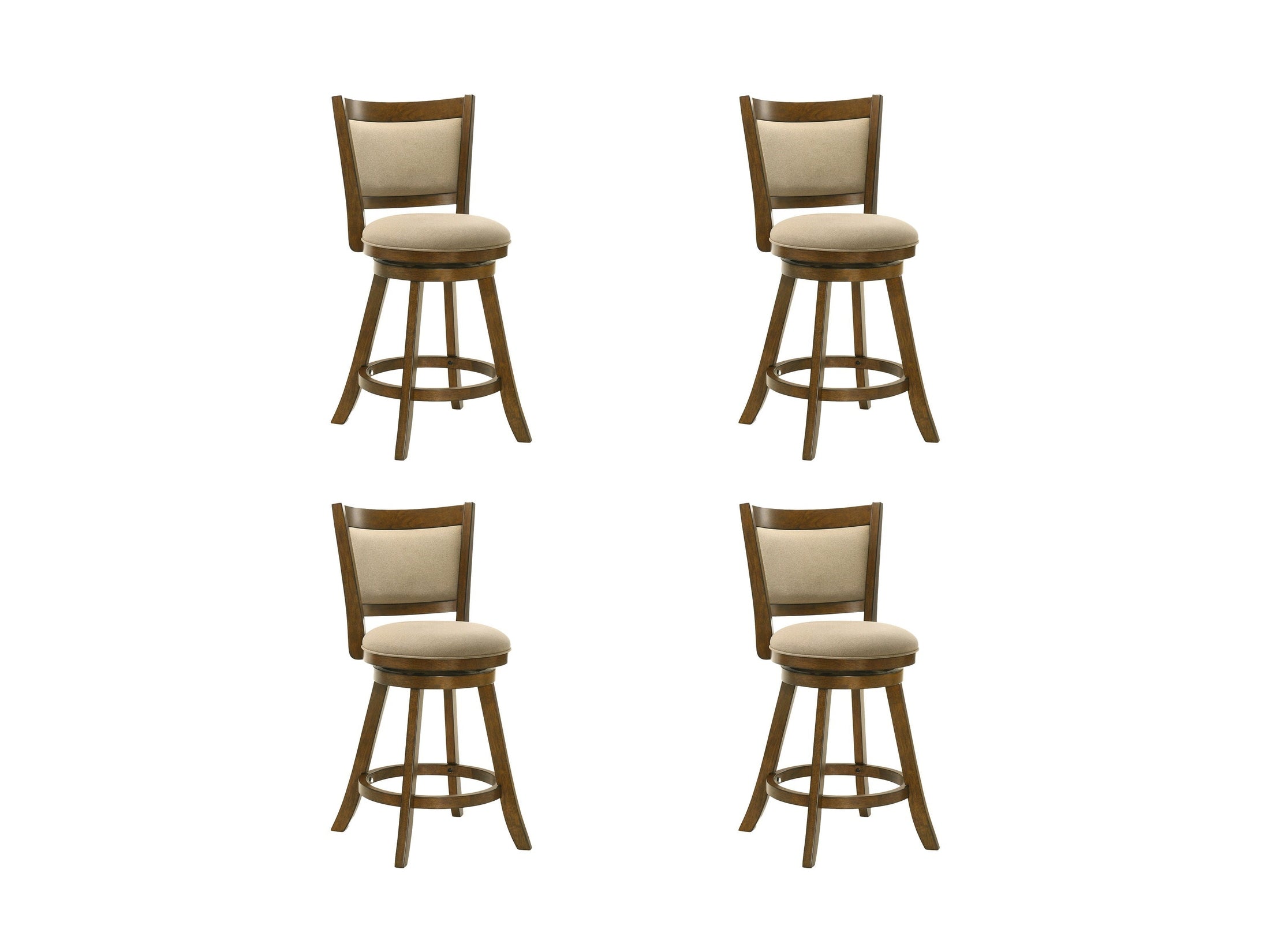Aiden - Modern Farmhouse Swivel Wood Counter Height Kitchen Bar Stool