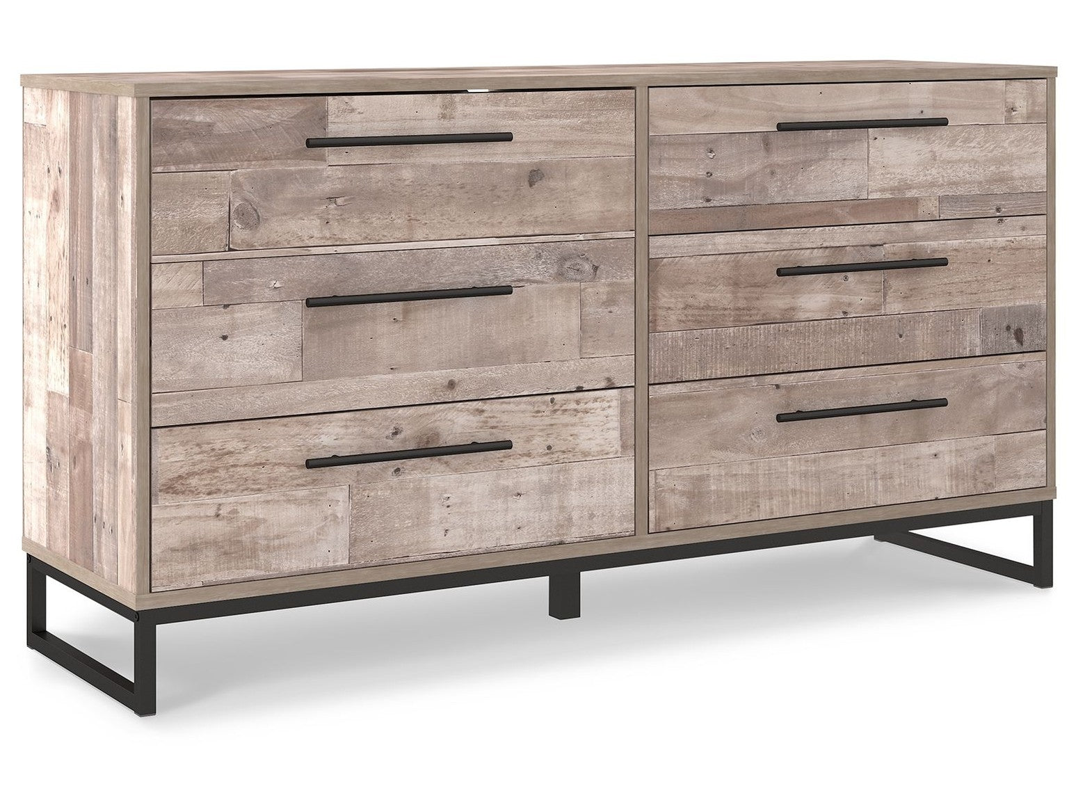 Neilsville - Six Drawer Dresser - Vinyl-Wrapped - Whitewash
