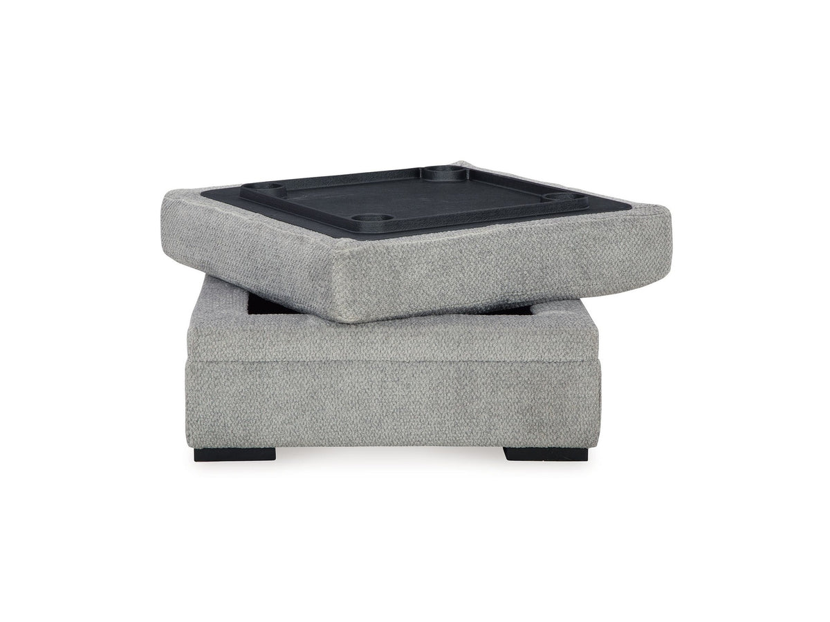 Casselbury - Ottoman With Storage - Cement