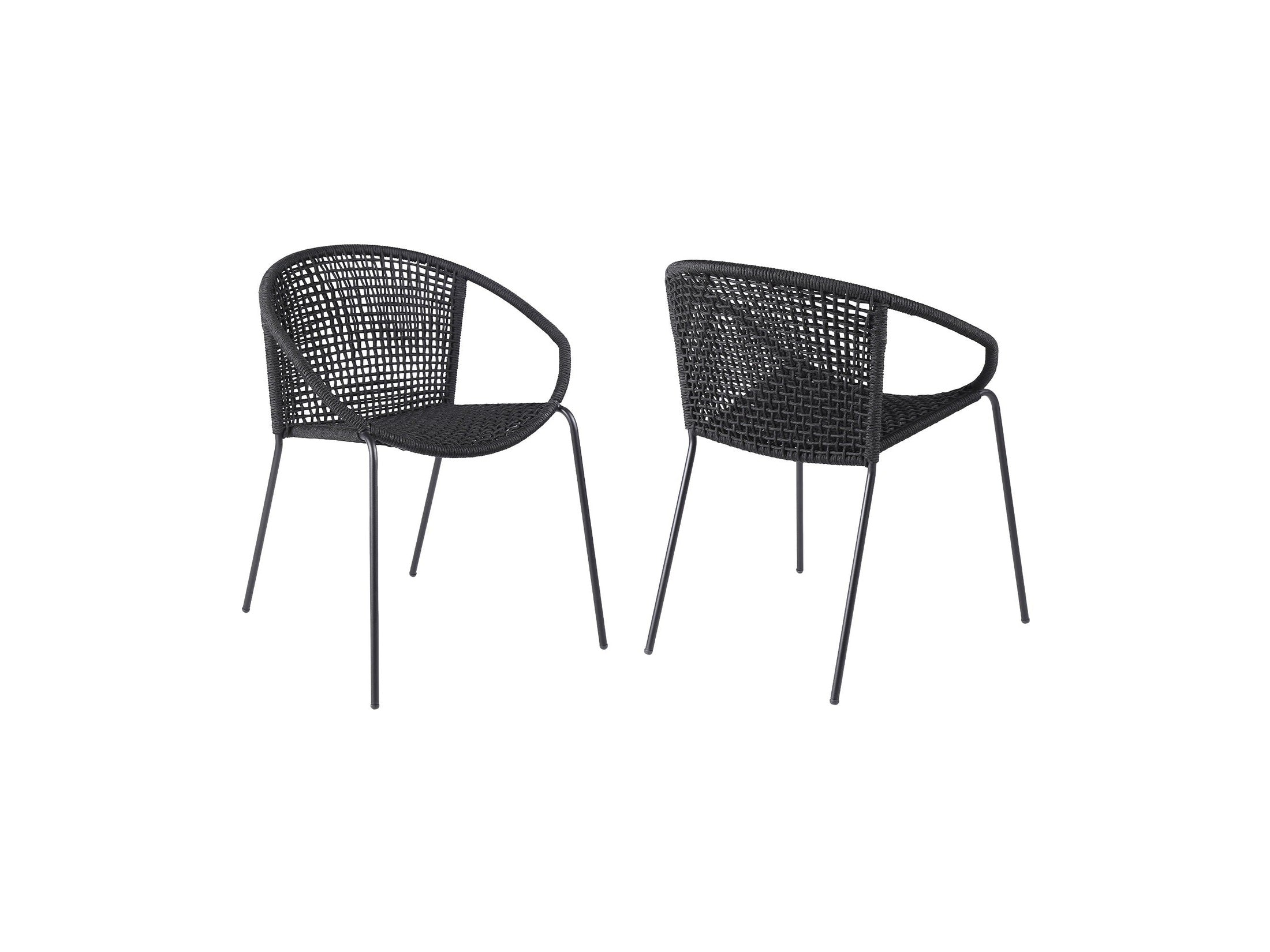 Snack - Indoor / Outdoor Stackable Steel Dining Chair (Set of 2)
