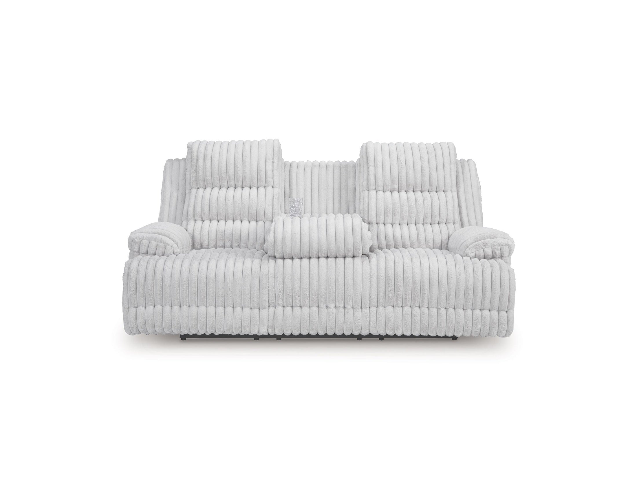 Rhines Falls - Reclining Power Sofa With Drop Down Table - Alloy