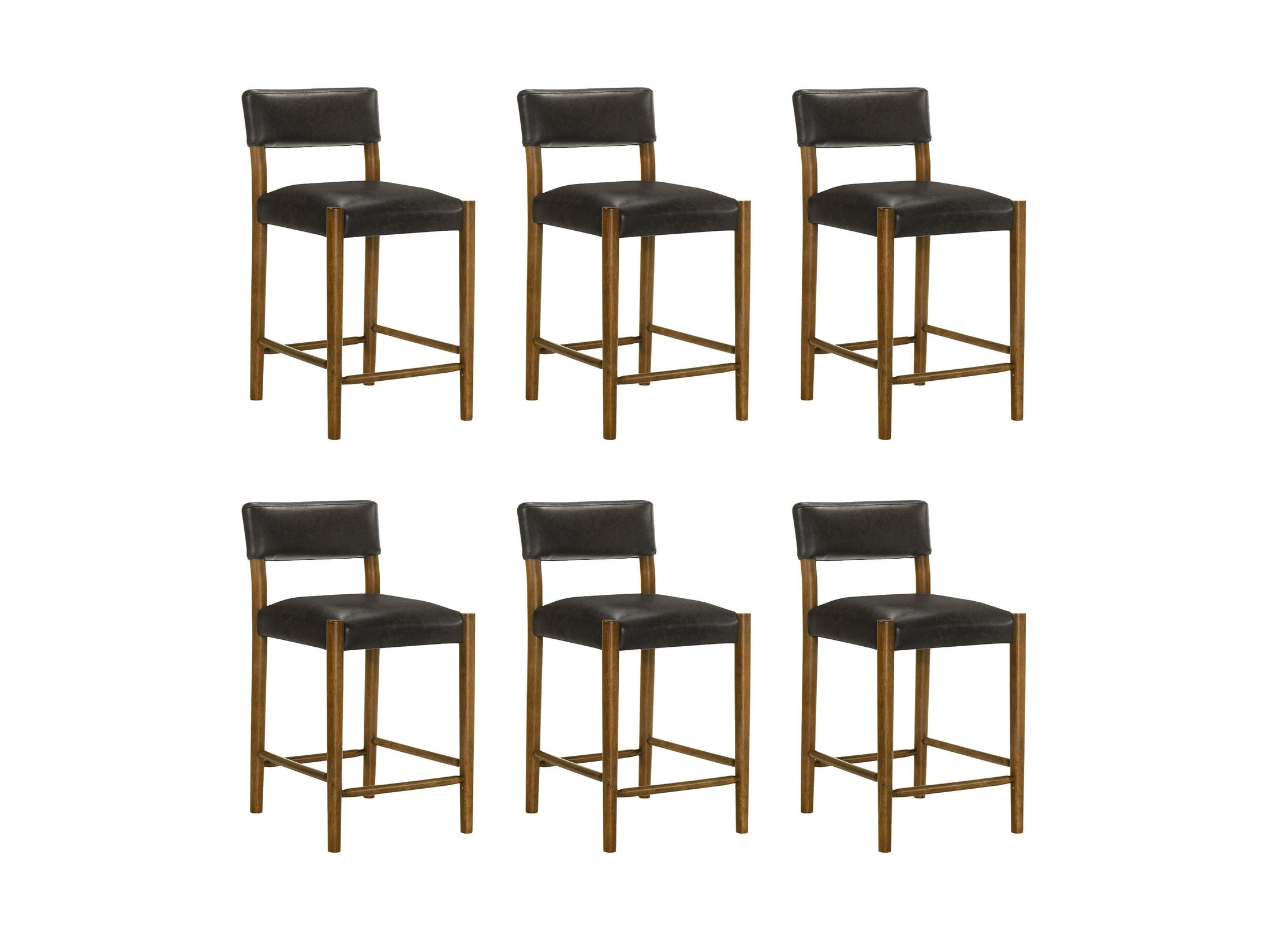 Bennet - Modern Wood Counter Height Kitchen Bar Stool