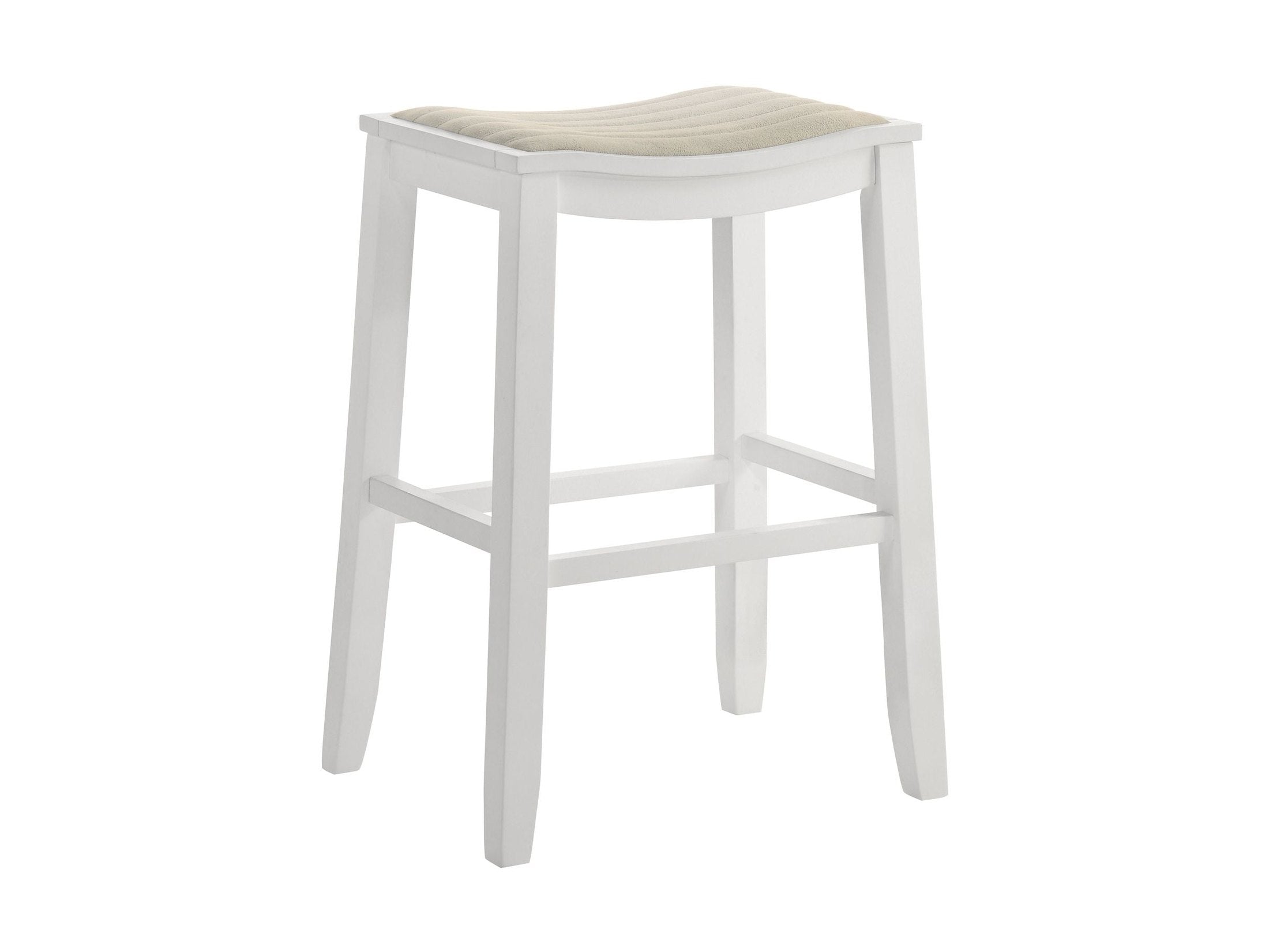 Iyani - Coastal Modern Wood Bar Height Kitchen Bar Stool