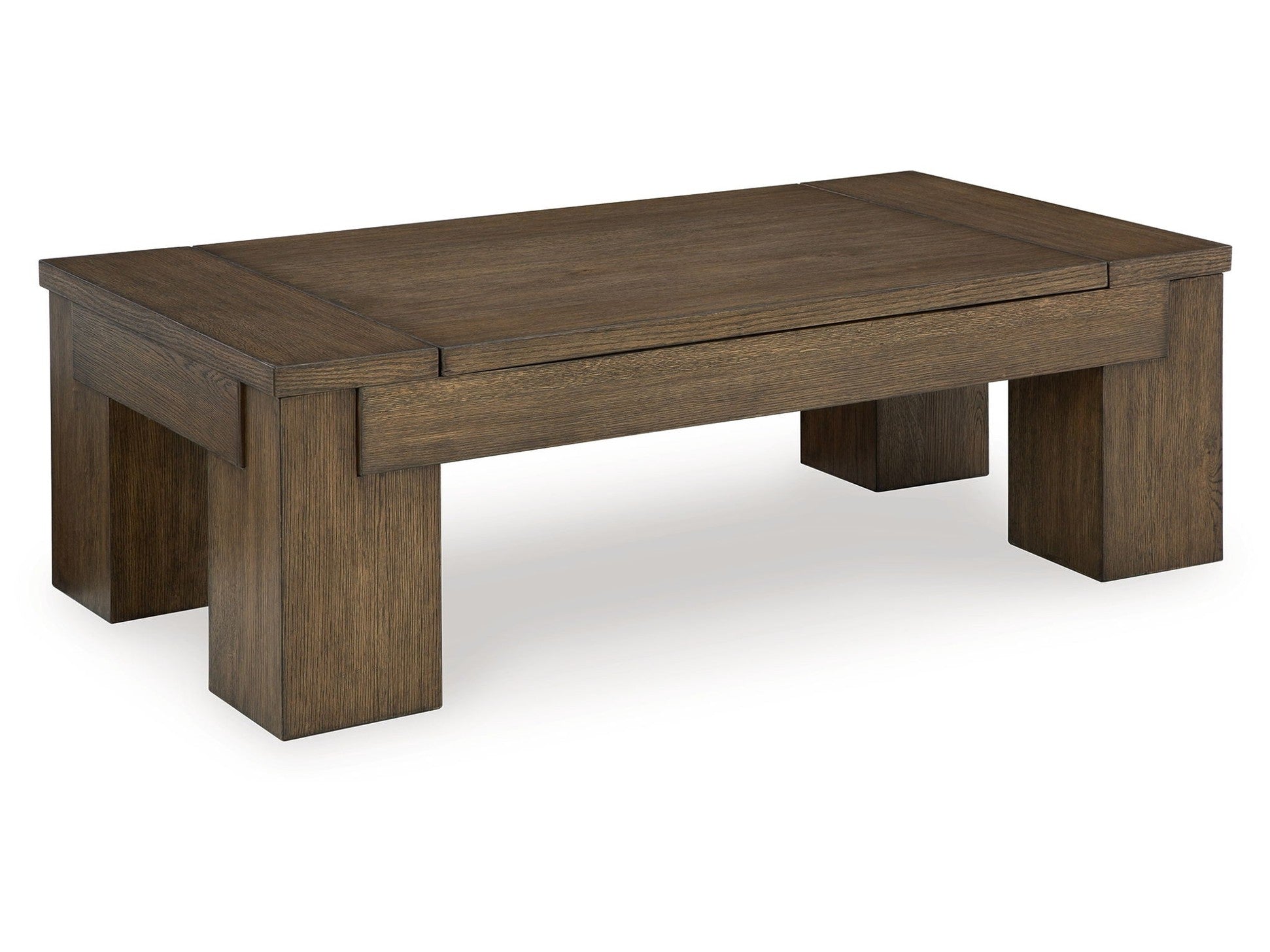 Rosswain - Lift Top Cocktail Table - Warm Brown