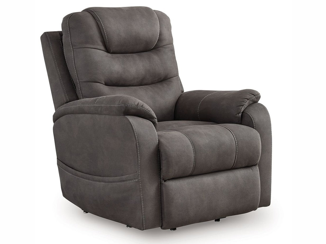 Snowfield - Power Lift Recliner - Gunmetal