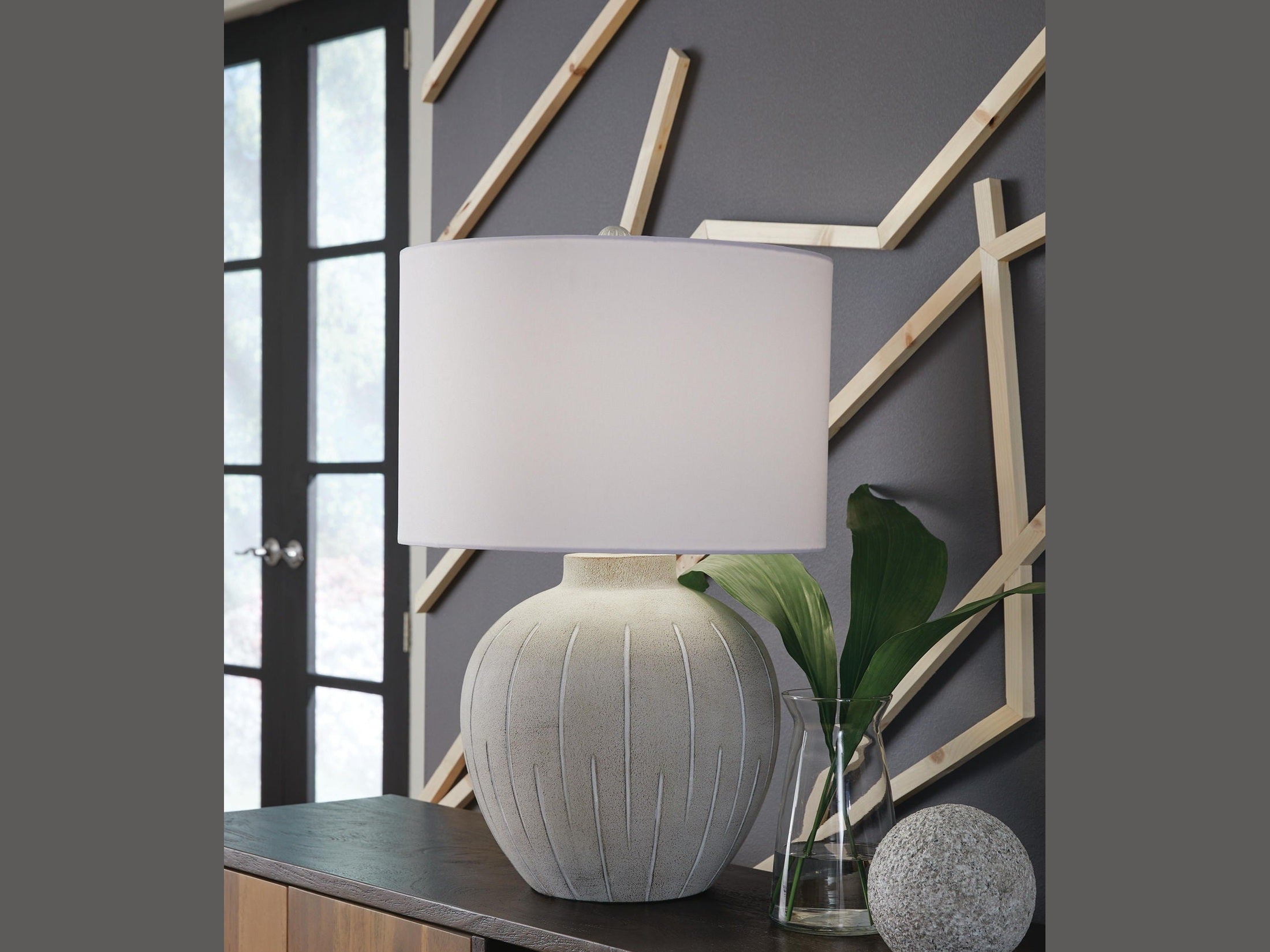Calbert - Poly Table Lamp - Warm Gray