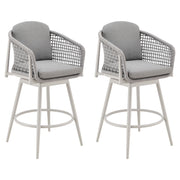 Rhodes - Outdoor Patio Swivel Counter Stool Set