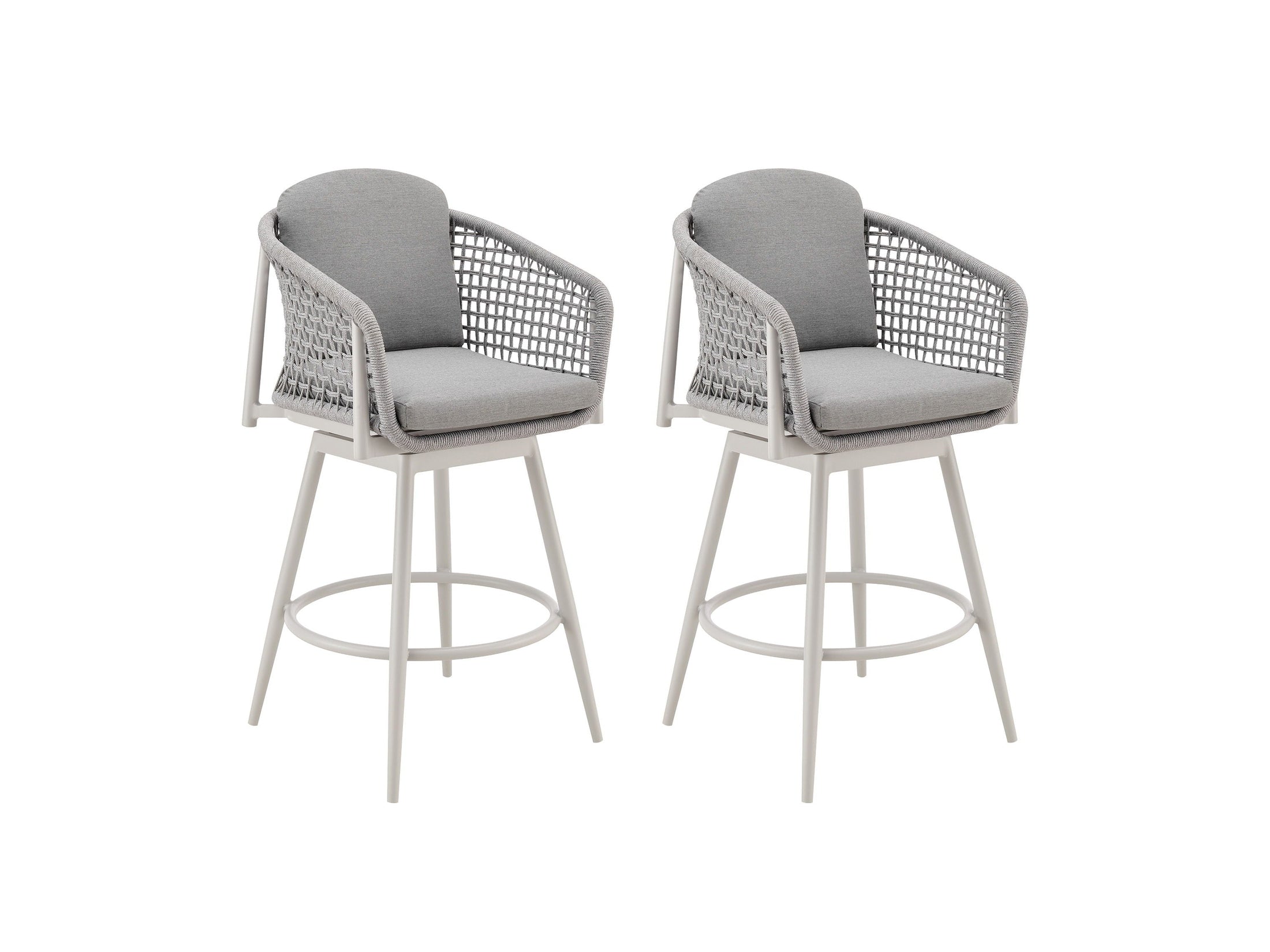 Rhodes - Outdoor Patio Swivel Counter Stool Set