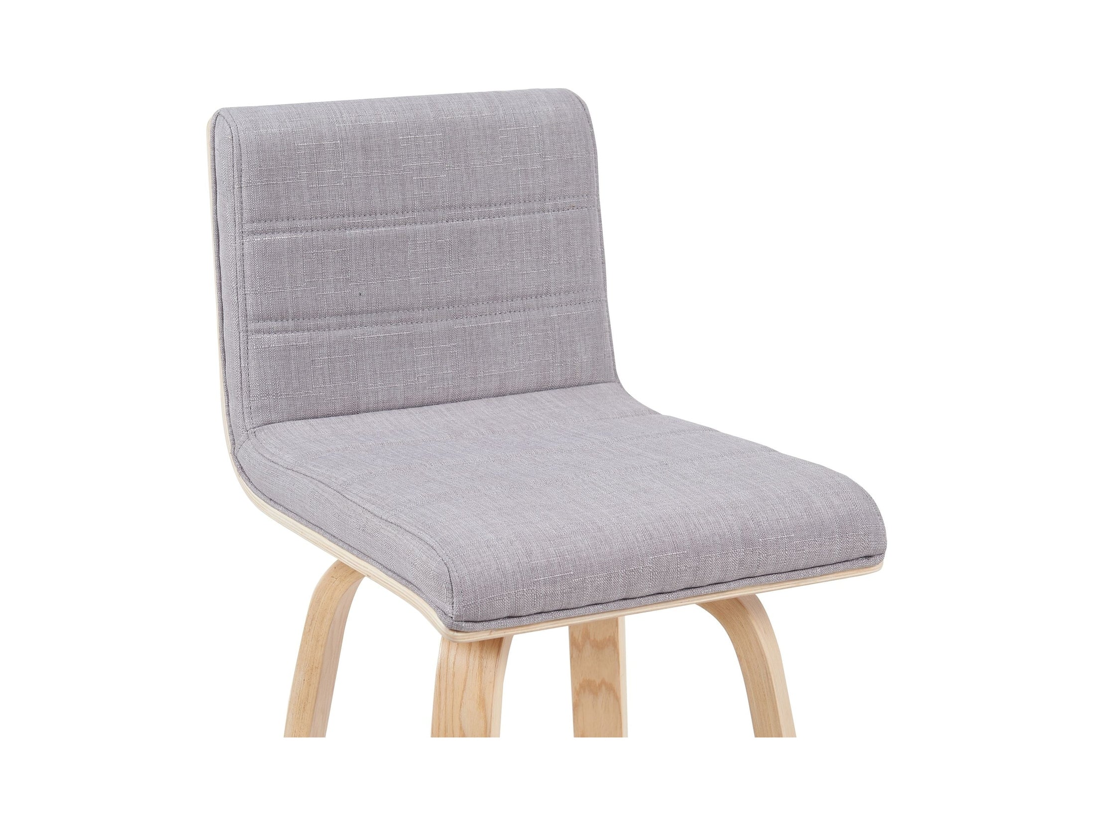 Vienna - Modern Swivel Bar Height Stool - Patterned Oak Wood Frame