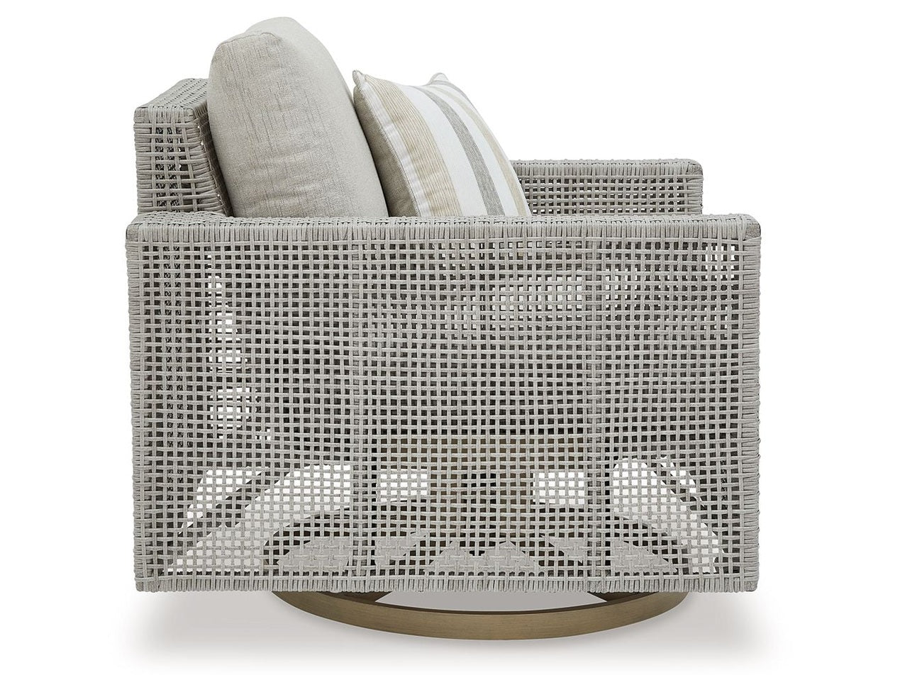 Seton Creek - Swivel Lounge With Cushion - Gray