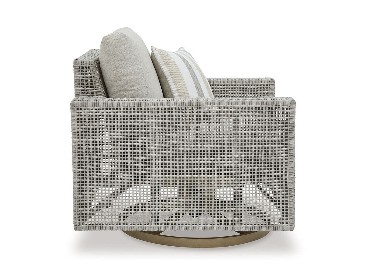 Seton Creek - Swivel Lounge With Cushion - Gray