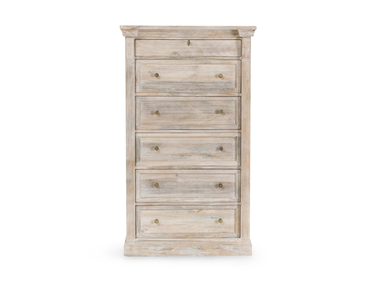 Adelaide - 6 Drawer Chest - Natural Cream Wash