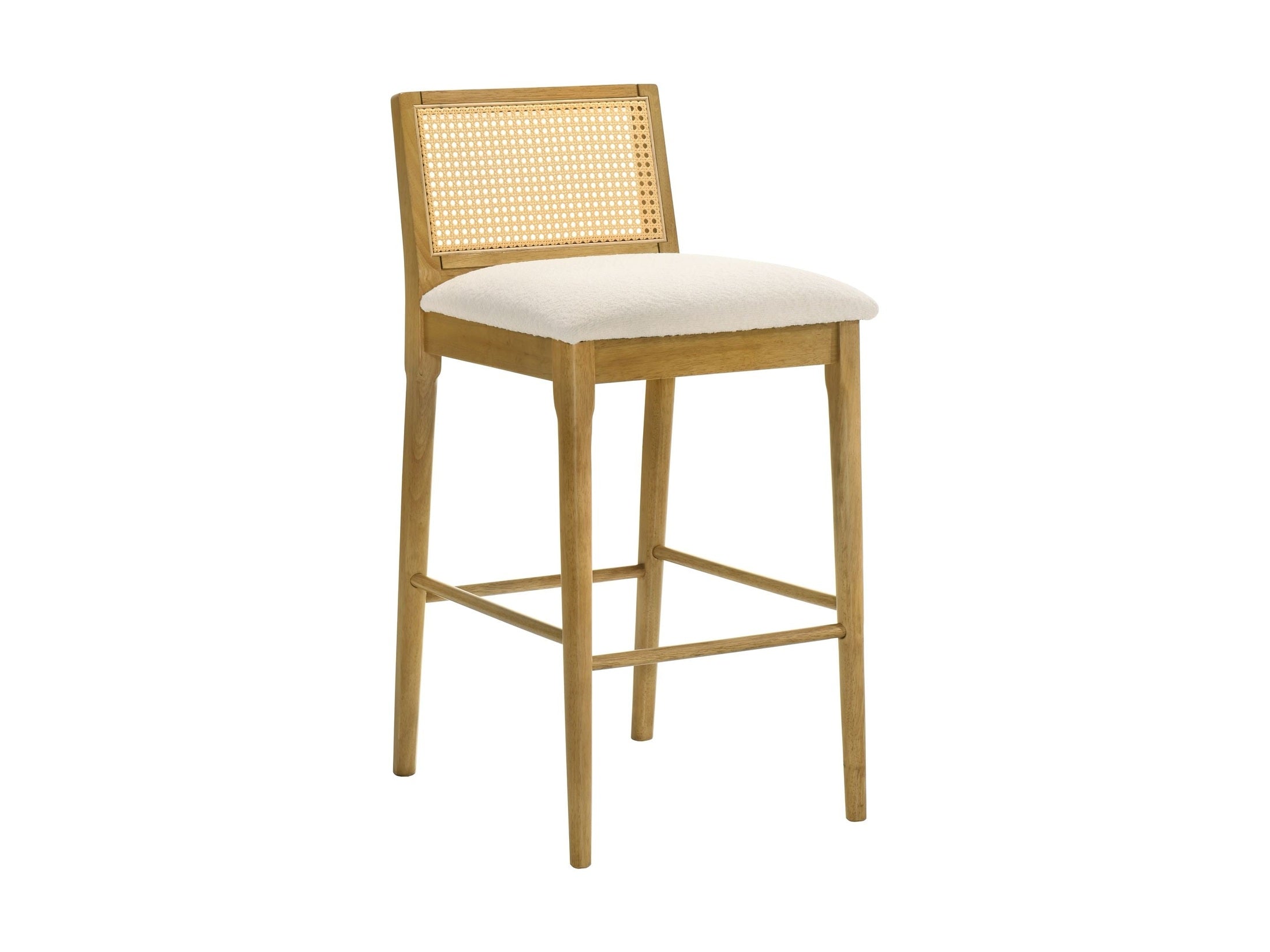 Tobias - Coastal Modern Wood Bar Height Kitchen Bar Stool