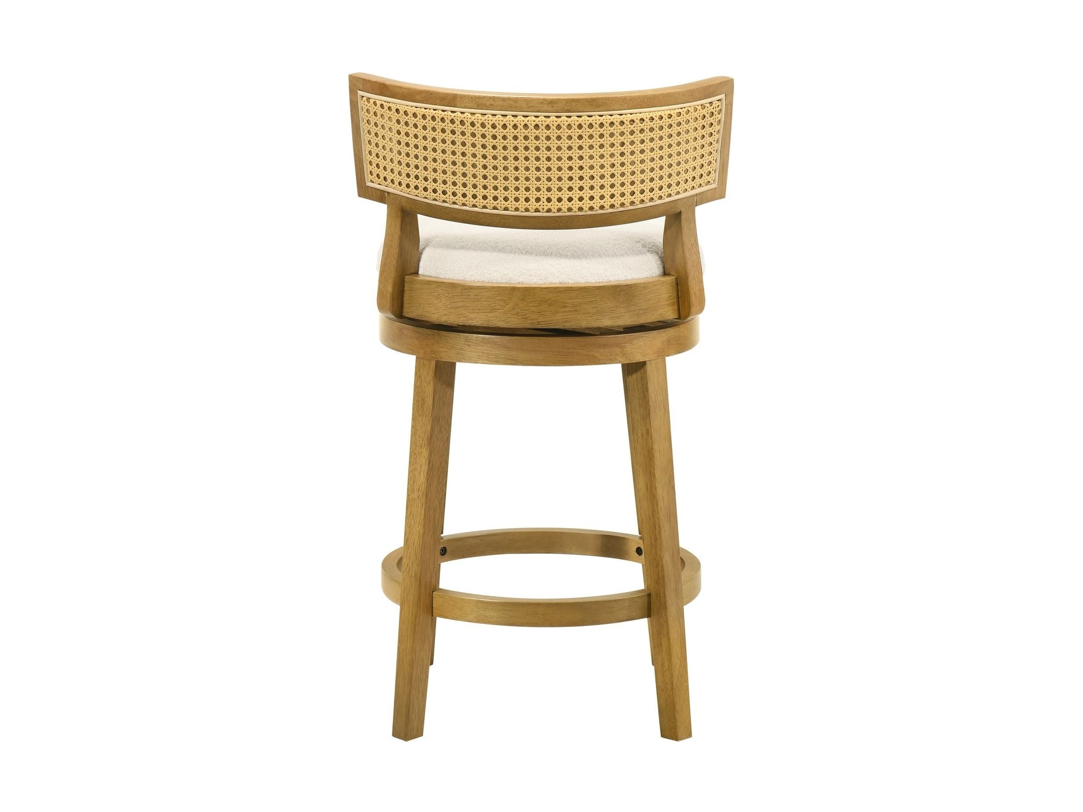 Noely - Modern Farmhouse Swivel Wood Counter Height Kitchen Bar Stool