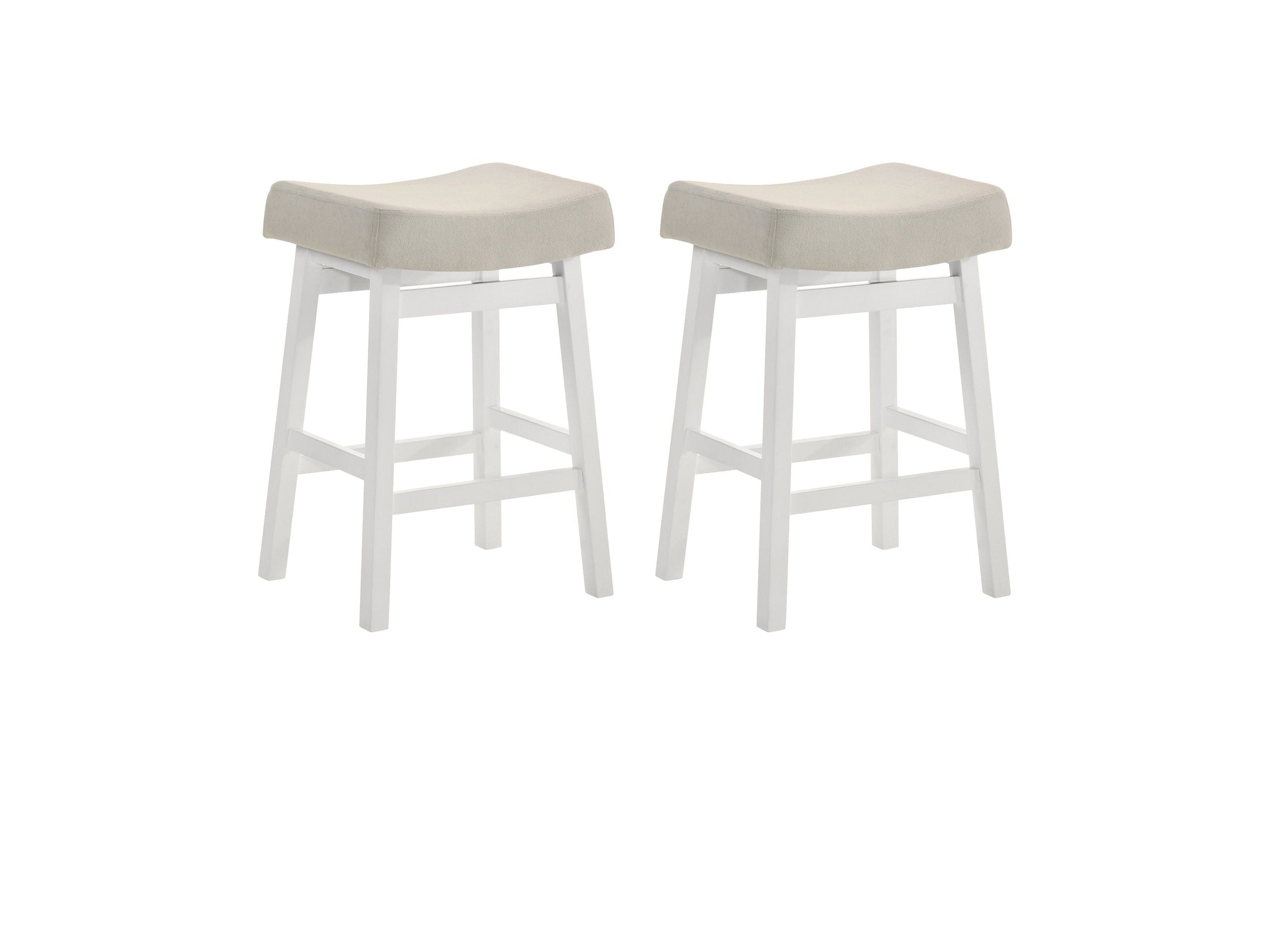 Lenon - Modern Farmhouse Wood Counter Height Kitchen Bar Stool
