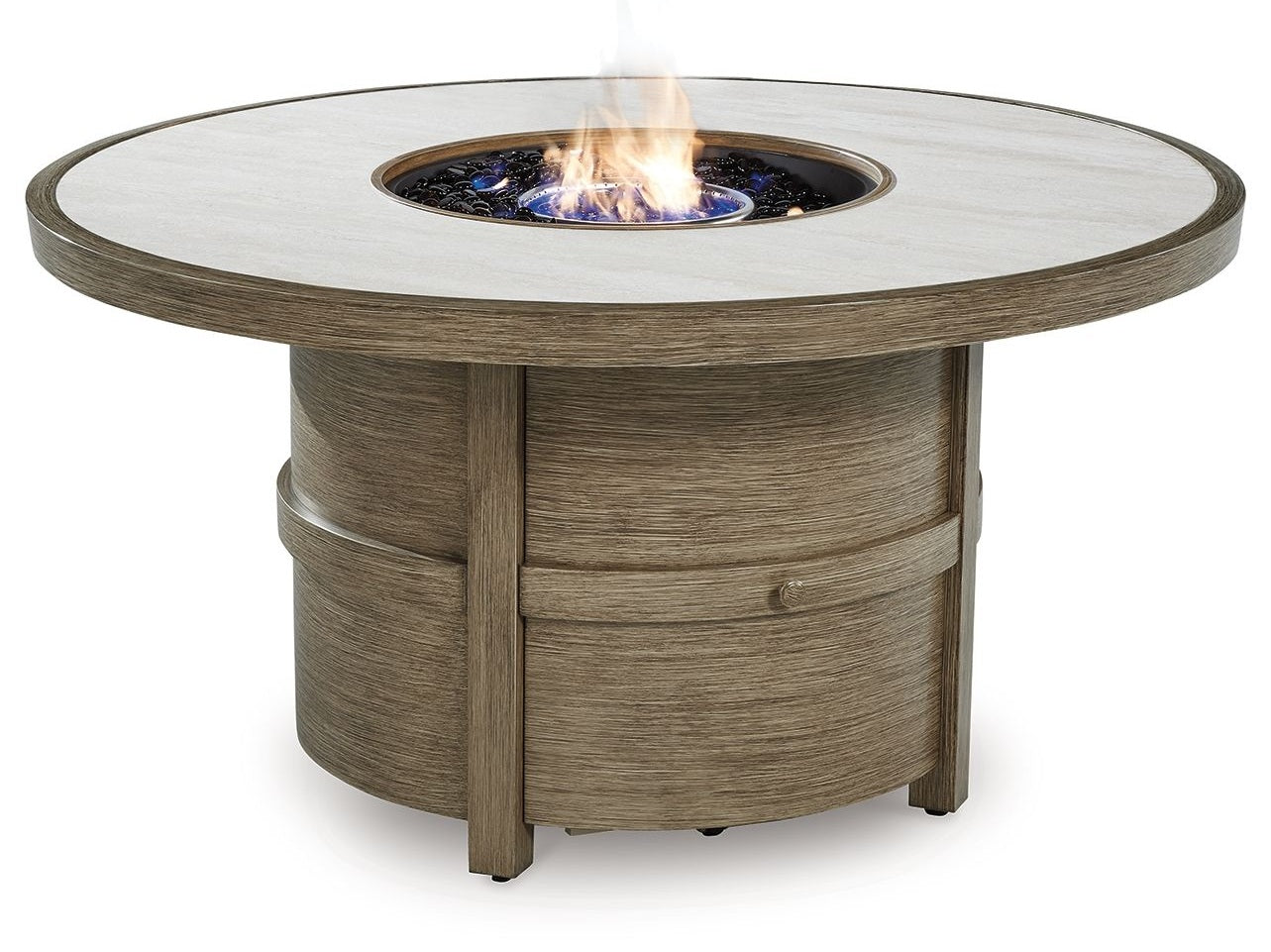 Rainier Ranch - Round Fire Pit Table - Beige