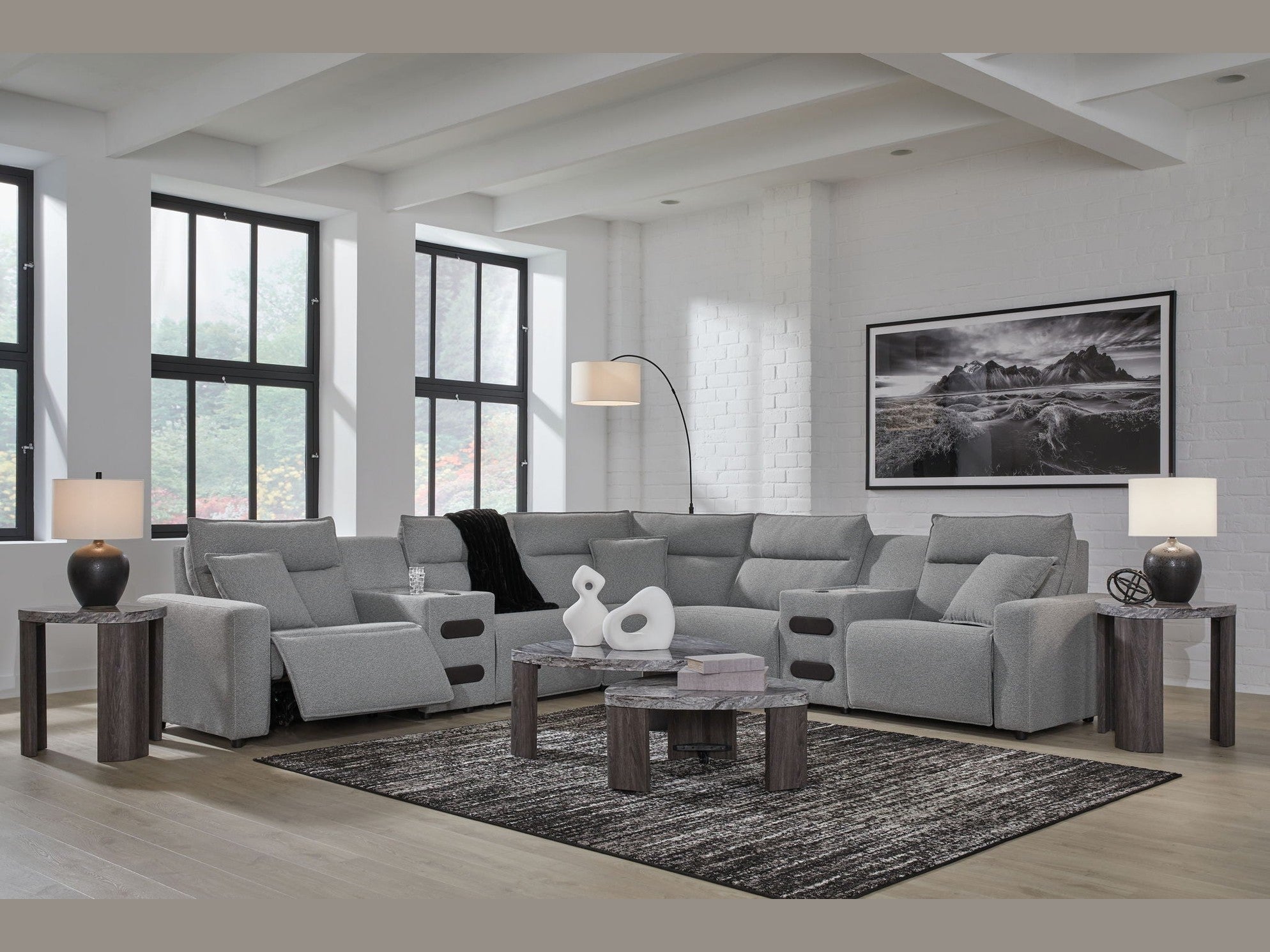 Modmax II - Reclining Sectional - Salt And Pepper