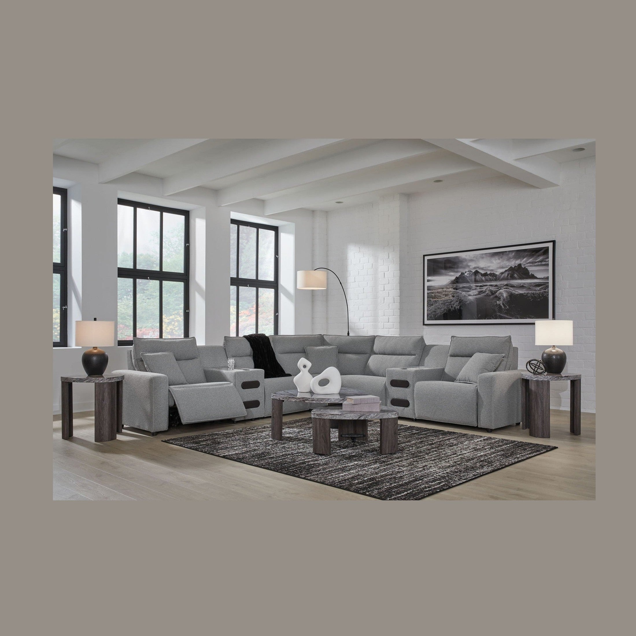 Modmax II - Reclining Sectional - Salt And Pepper
