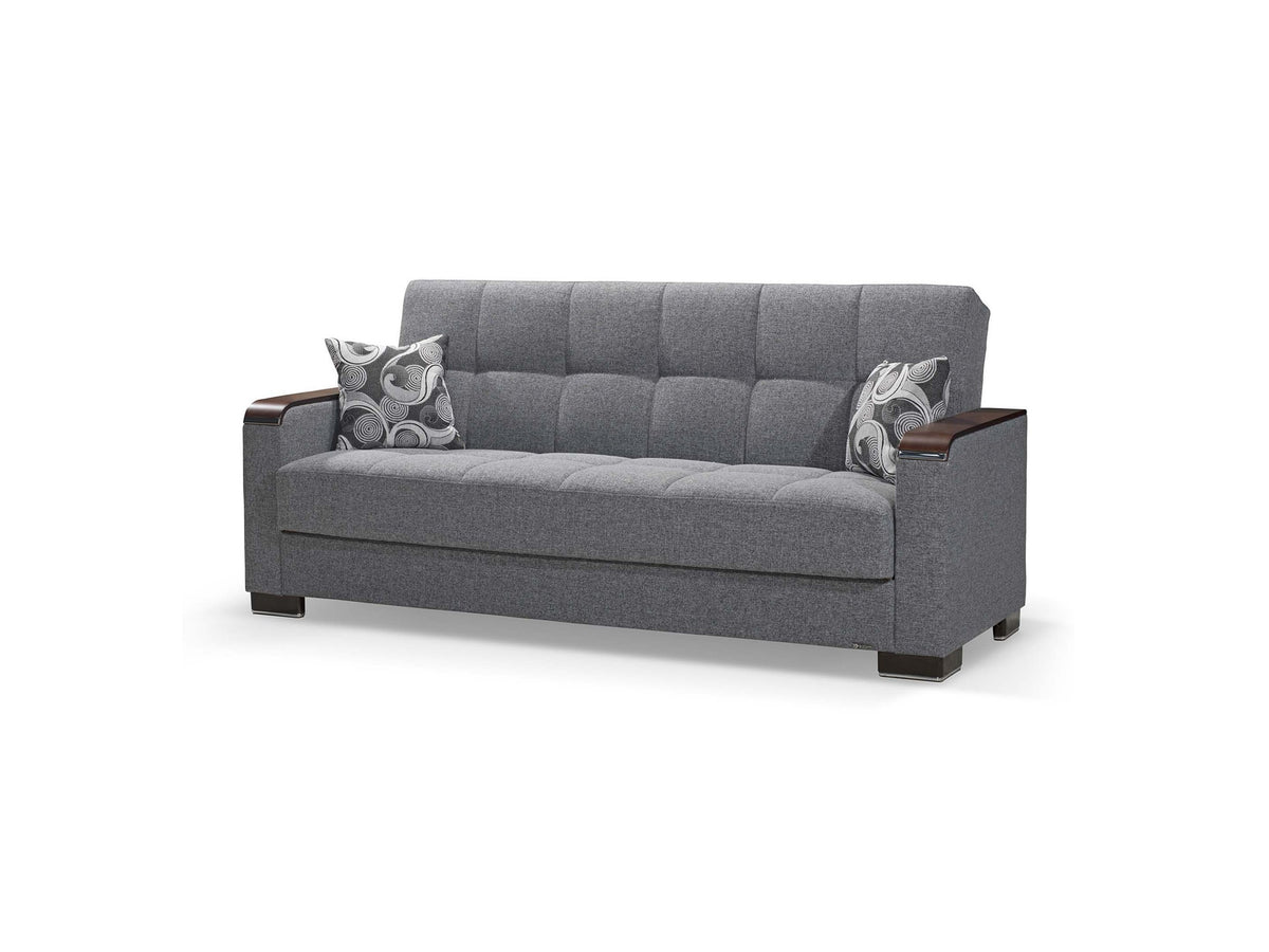 Ottomanson Armada X - Upholstered Convertible Wood Trimmed Sofabed With Storage - Polyester
