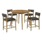 Bennet - 5-Piece Pub Wood Dining Set - Walnut