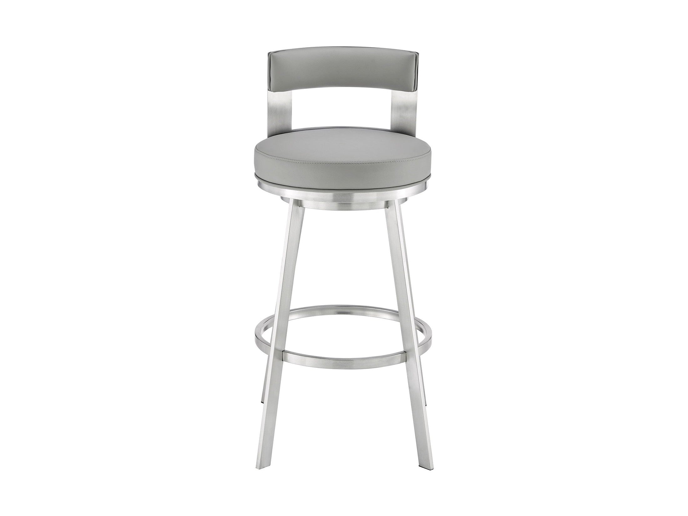 Flynn - Swivel Bar Stool - Brushed Steel