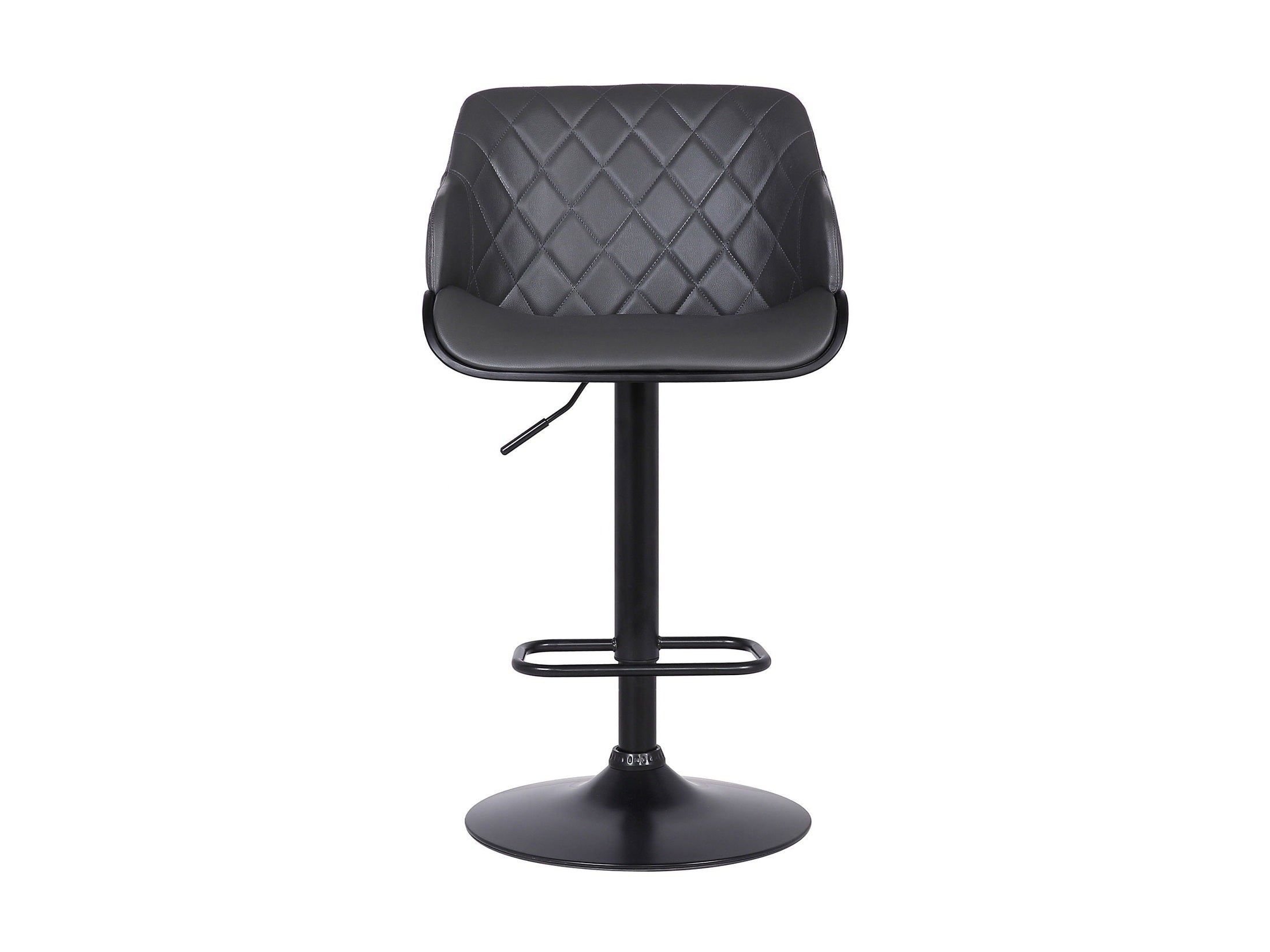 Toby - Adjustable Height Swivel Bar Stool - Black / Gray