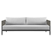 Alegria - Aluminum And Rope Outdoor Sofa - Black / Gray