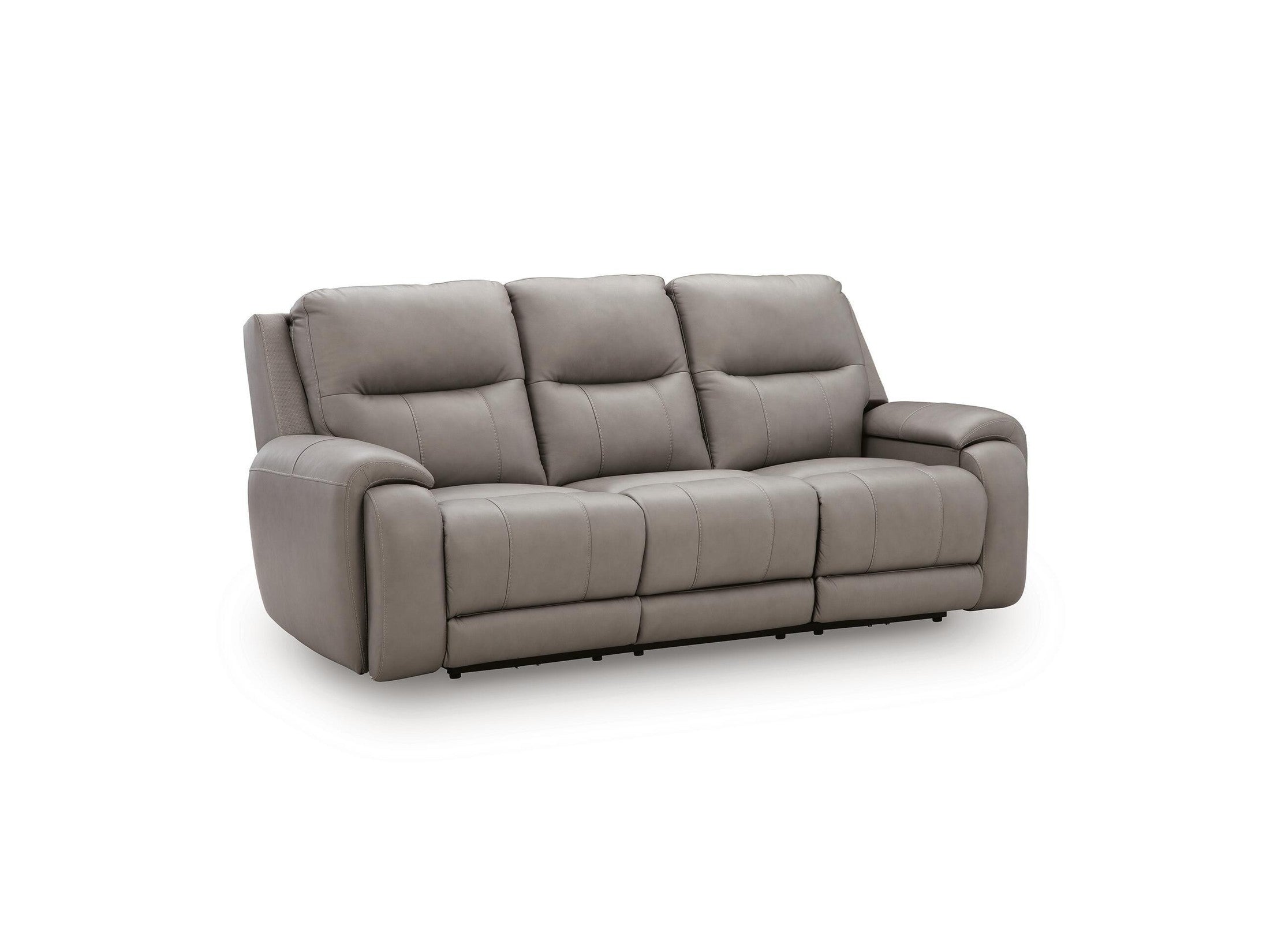 Real Moments - Power Reclining Sofa With Audio Seating - Ash