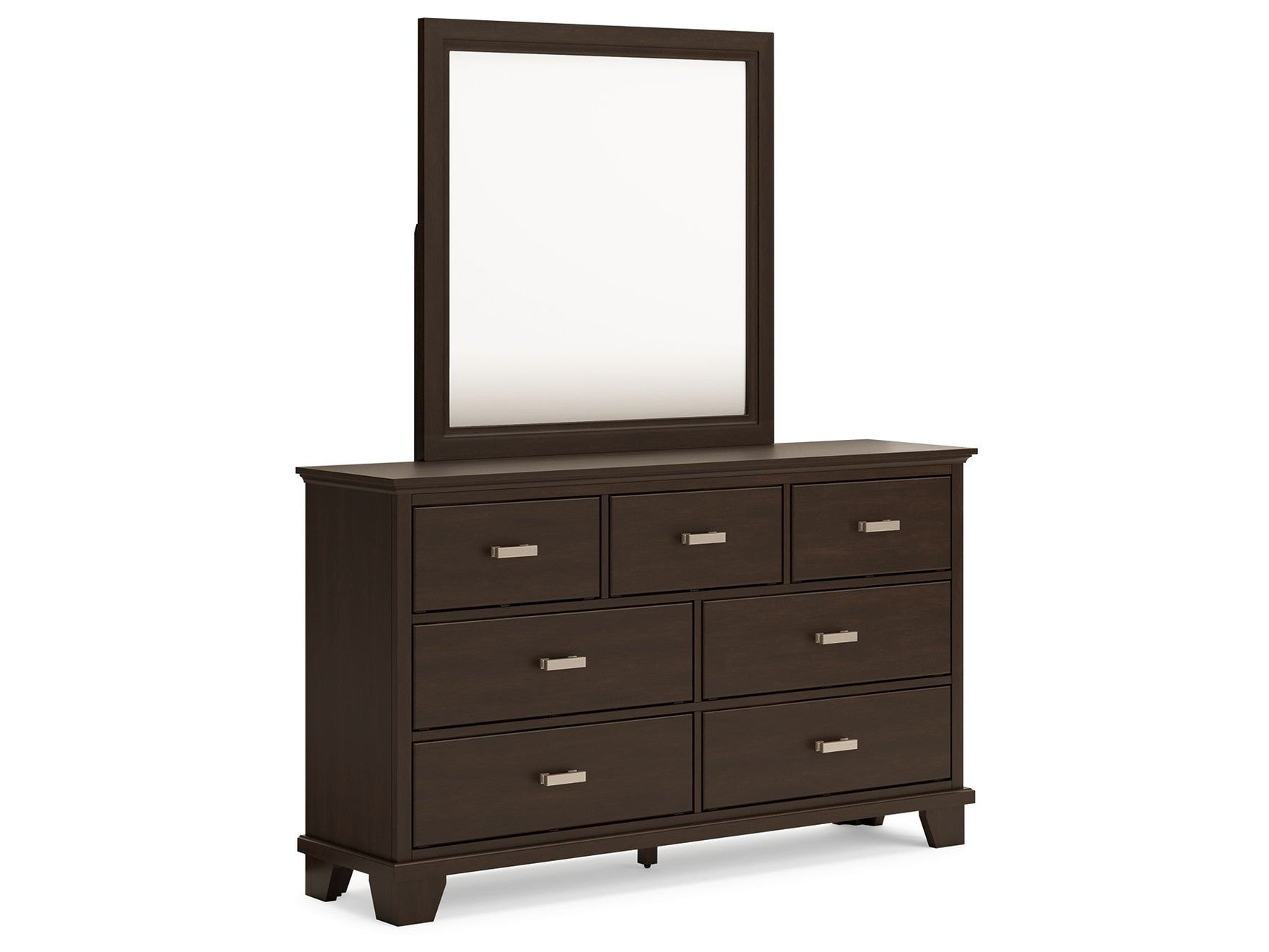 Covetown - Dresser And Mirror - Dark Brown